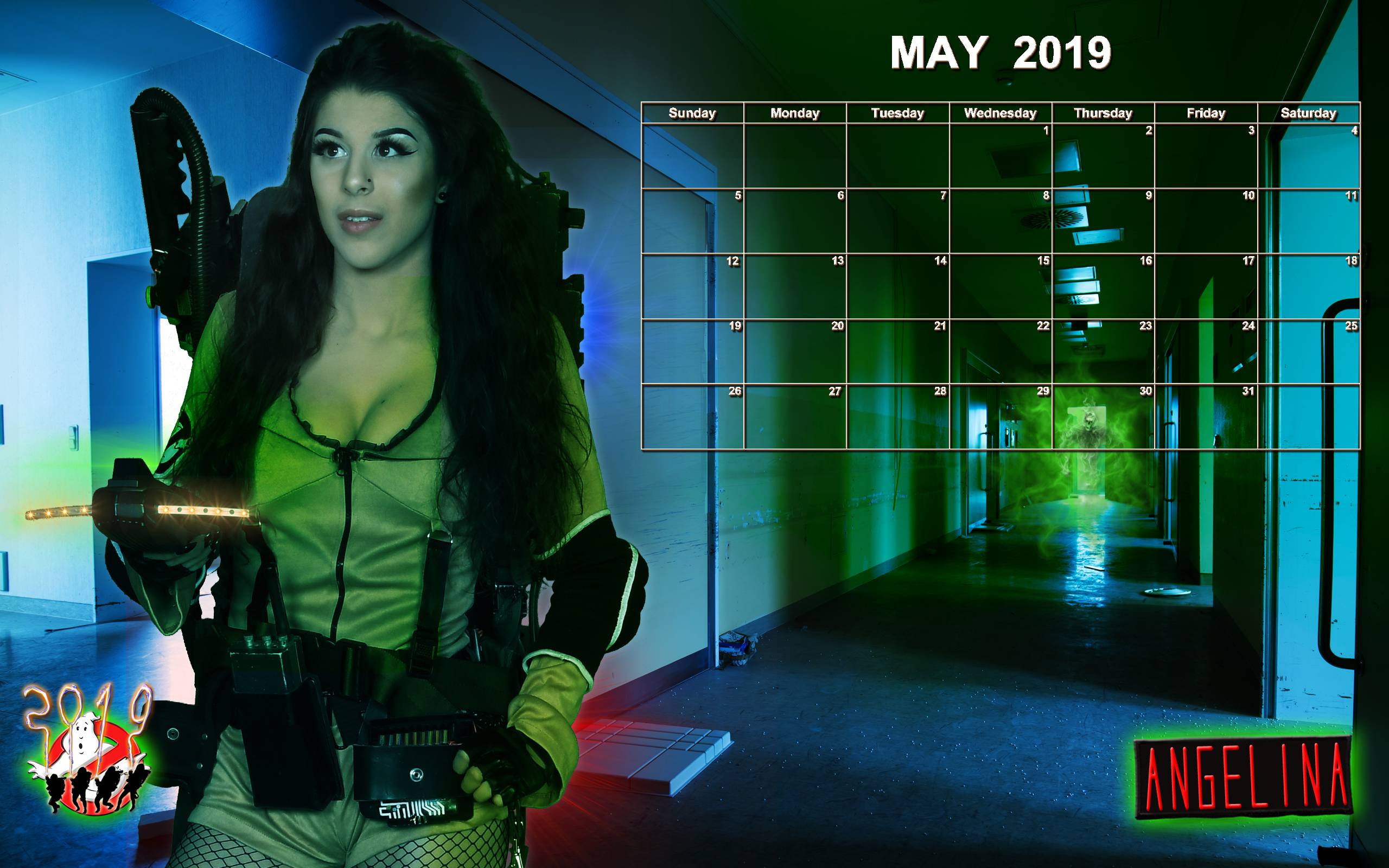 2560x1600 Ghostbusters Calendar: May 2019