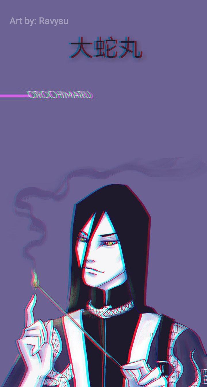 720x1344 I Made A Phone Wallpaper From U YellowRavy 's Amazing Potraits Of The Sanin. I Might Do One Of Tsunade And Jiraiya Too But Heres Orochimaru