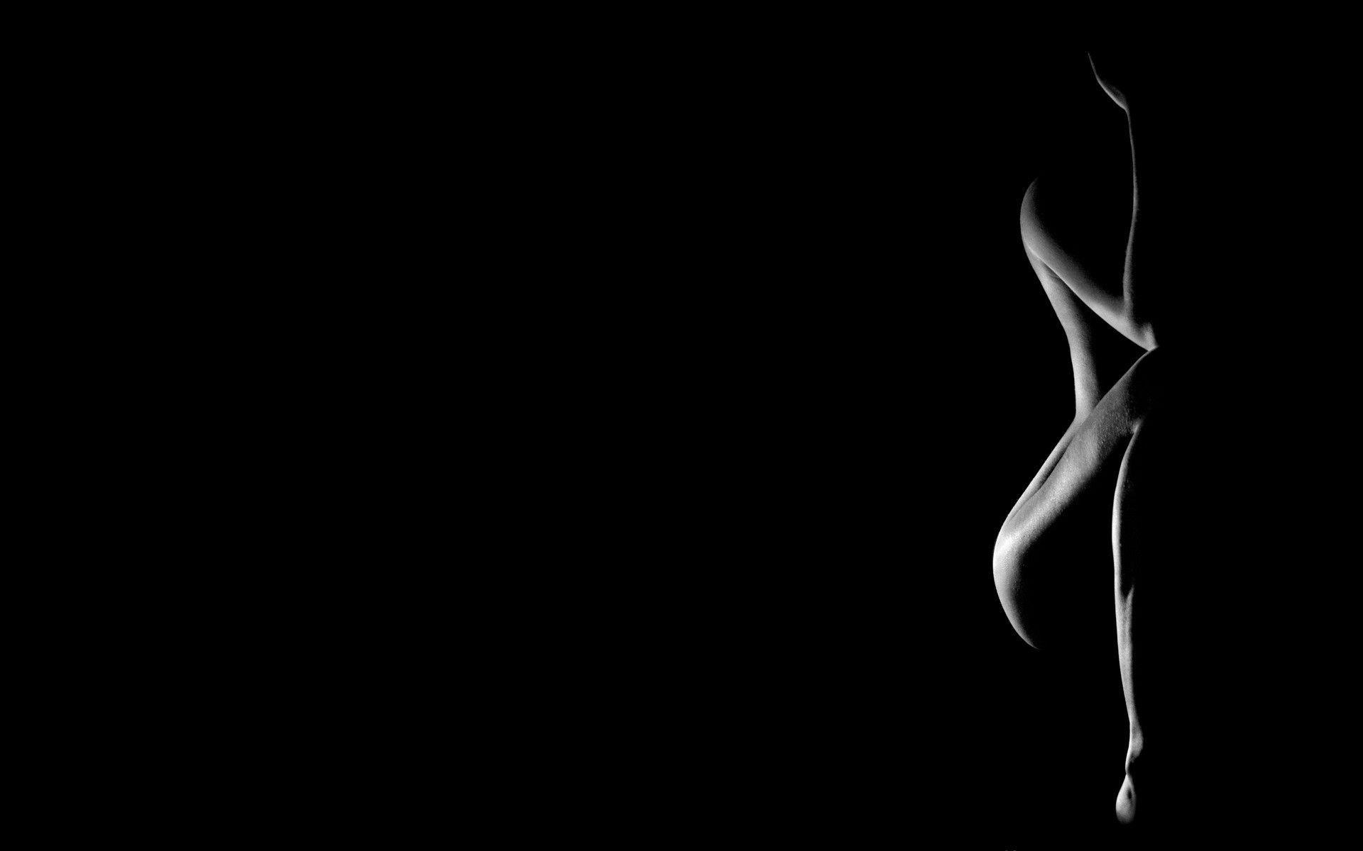 1920x1200 Women Silhouette Black And White Wallpaper