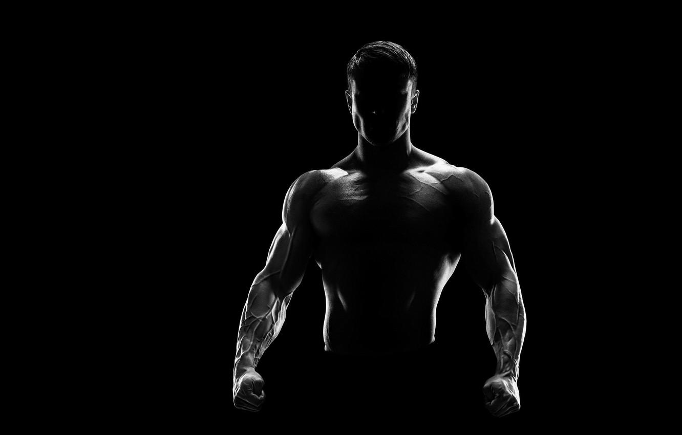 1332x850 Wallpaper power, sport, black, silhouette, male image for desktop, section мужчины