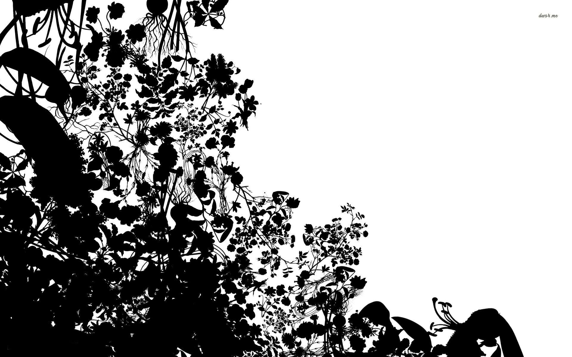 1920x1200 flower silhouette