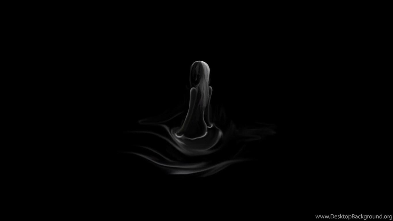 1366x768 Woman's Silhouette Wallpaper Desktop Background