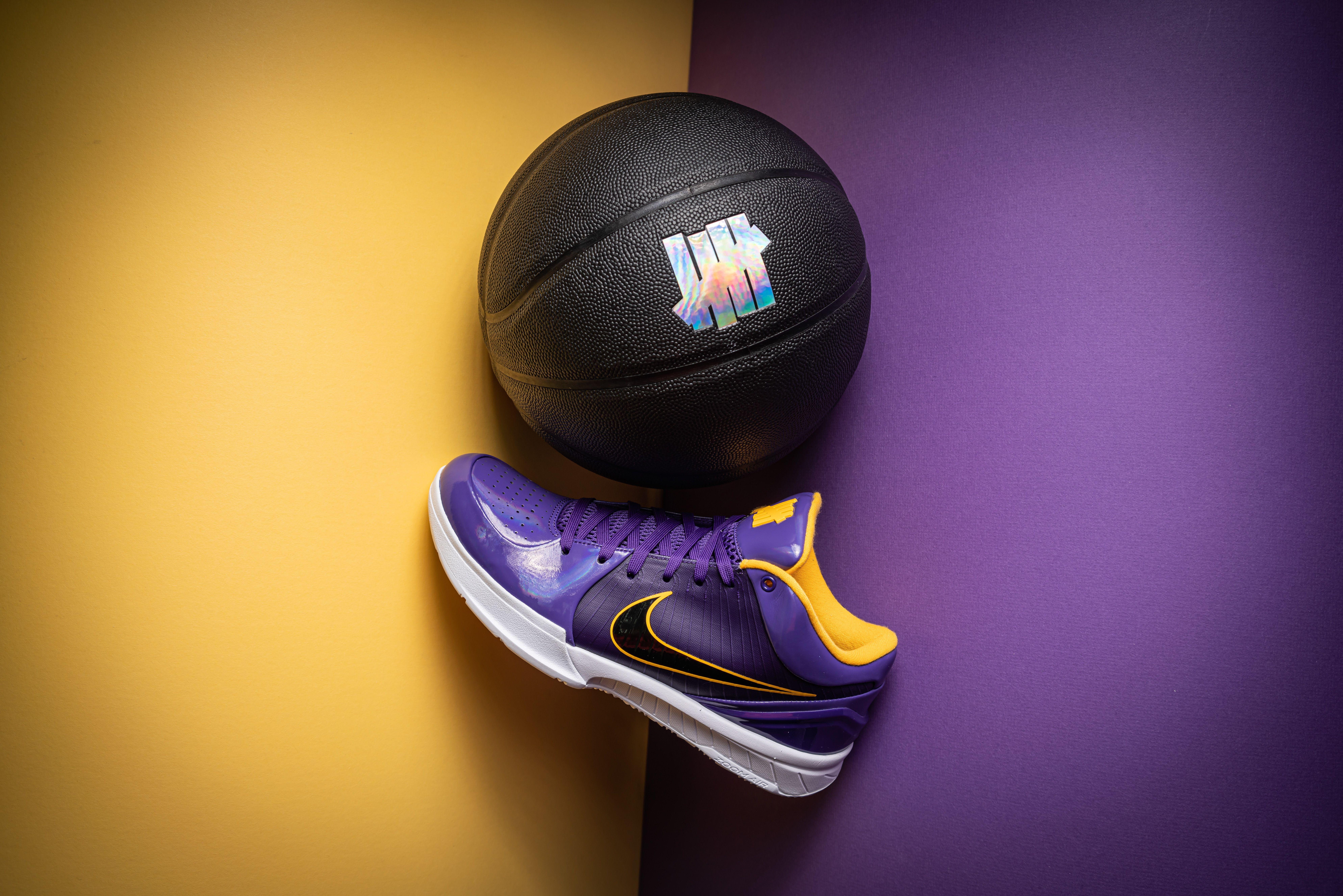 7952x5304 Nike Kobe 4 Protro UNDFTD Undefeated Lakers 500. Kobe, La lakers, Kobe logo