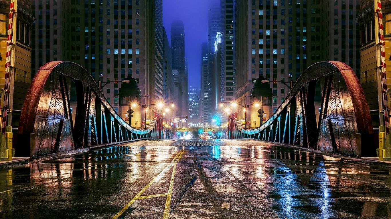 1366x768 FREE City Lights Wallpaper in PSD