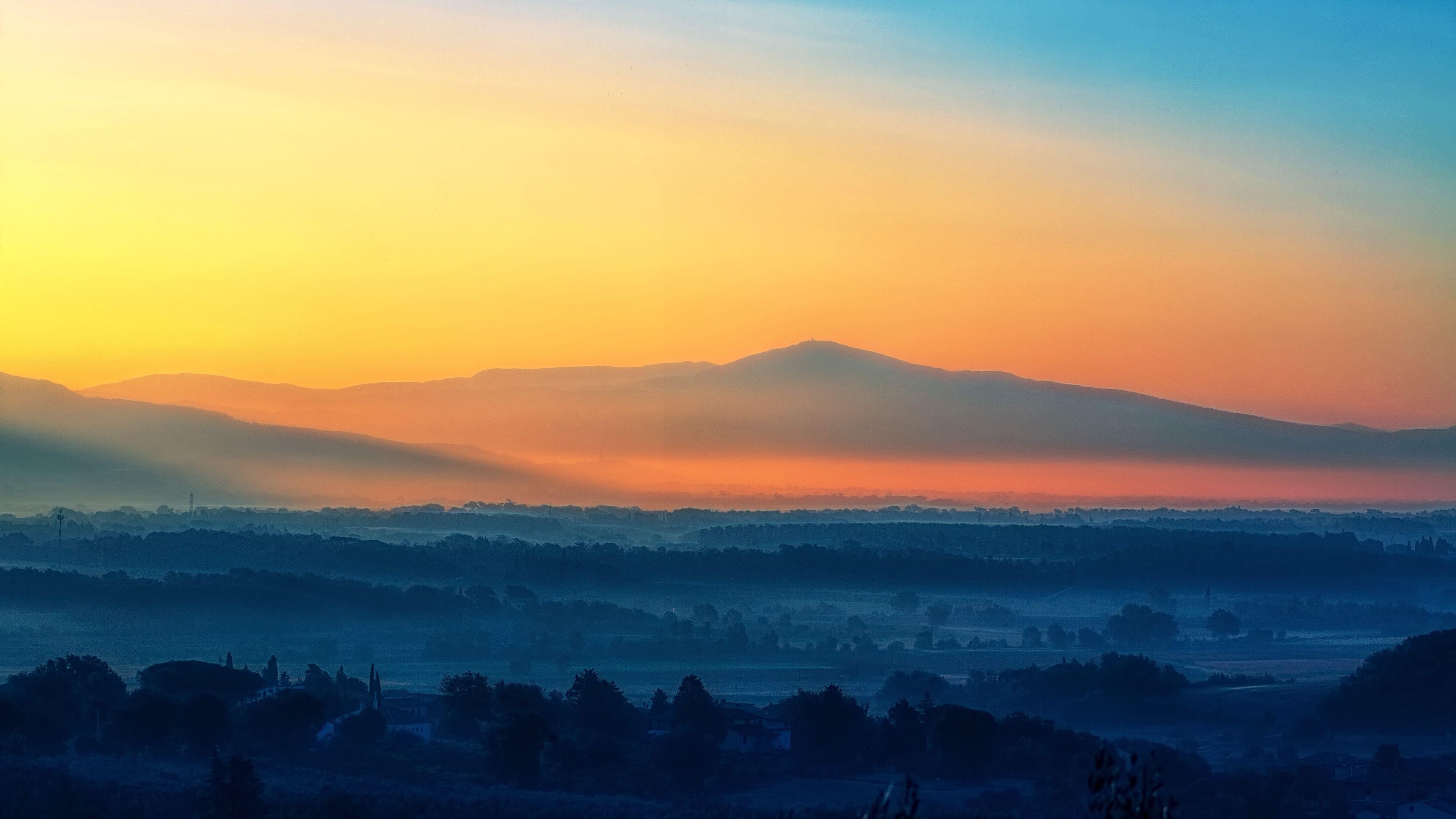 3840x2160 Wallpaper 4k Mountain Silhouettes During Sunset 4k Wallpaper, Hd Wallpaper, Landscape Wallpaper, Mountains Wallpaper, Nature Wallpaper, Photography Wallpaper, Silhouette Wallpaper, Sunset Wallpaper