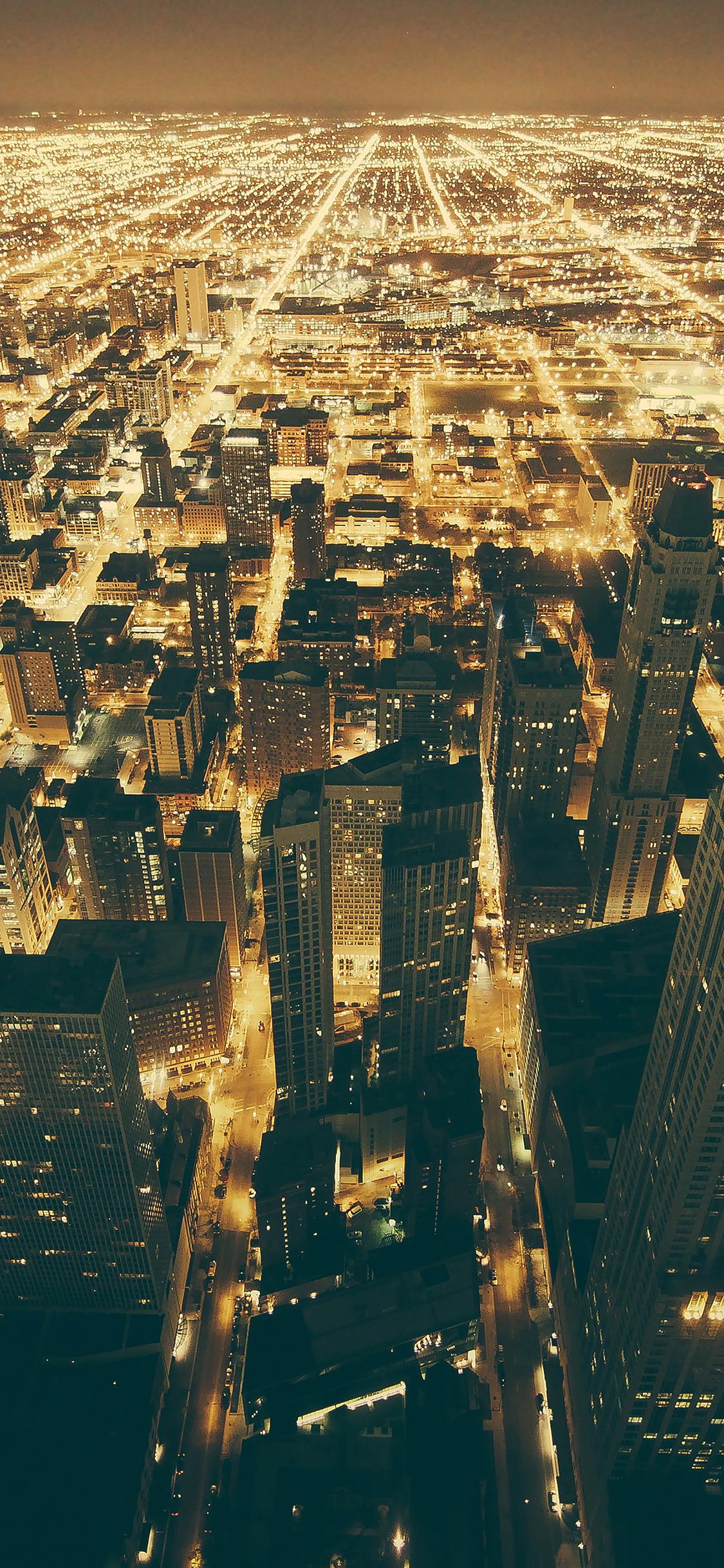 1125x2436 iPhoneXpapers night sky city