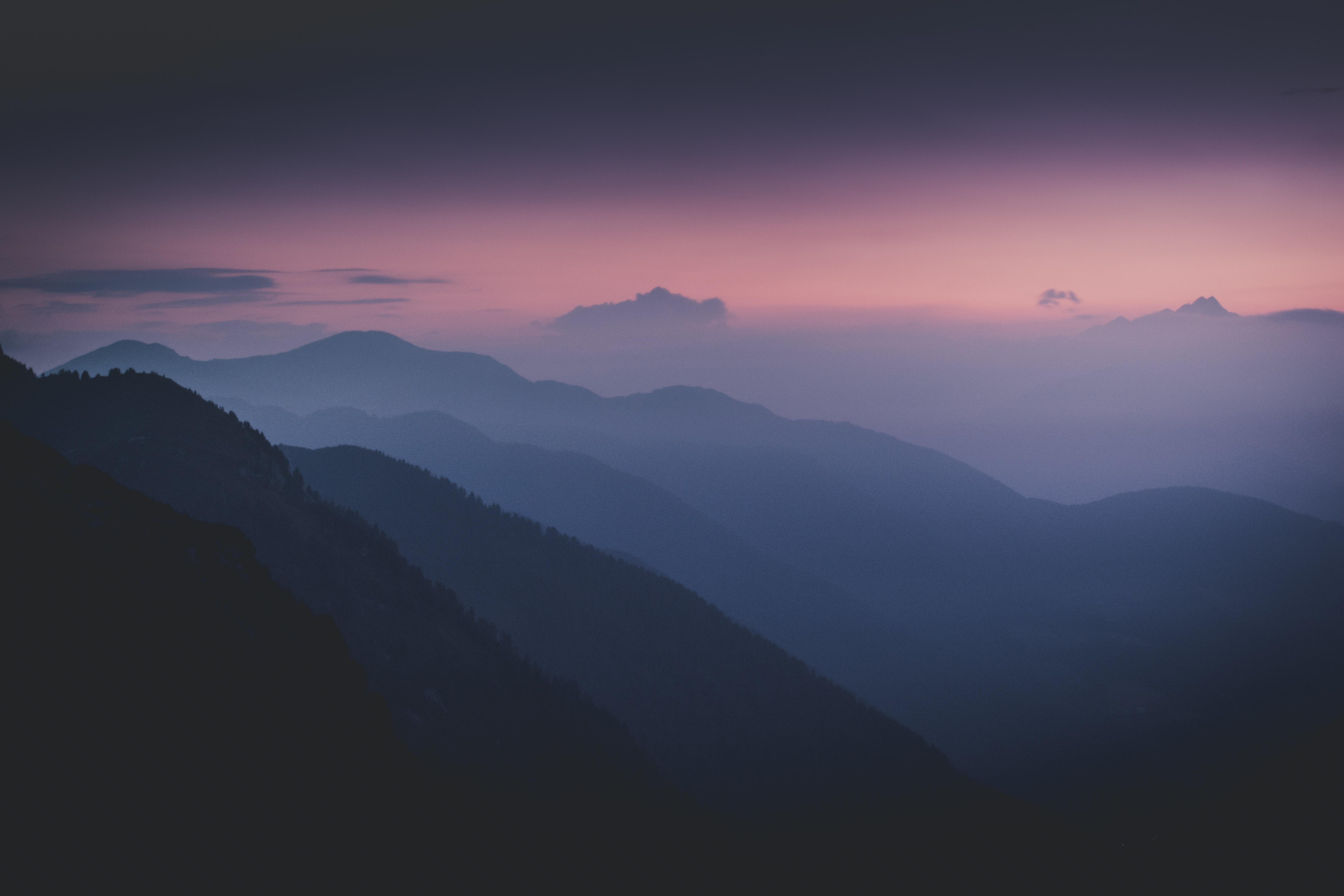 5472x3648 Silhouette Of Mountains During Dawn · Free