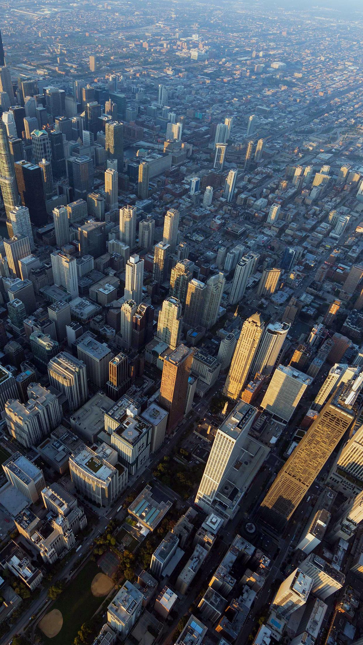 1242x2208 iPhone7 wallpaper. chicago city skyview building architecture blocks