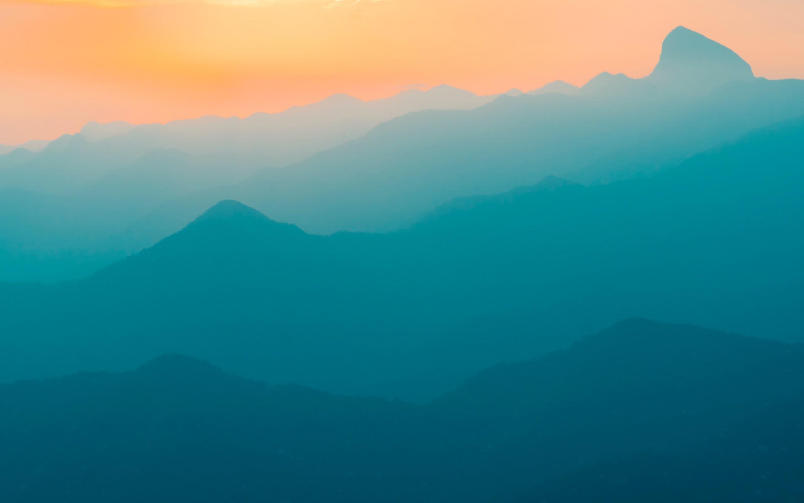 2560x1600 Download 2560x1600 Brazil, Mountain Silhouette, Sunrise Wallpaper for MacBook Pro 13 inch
