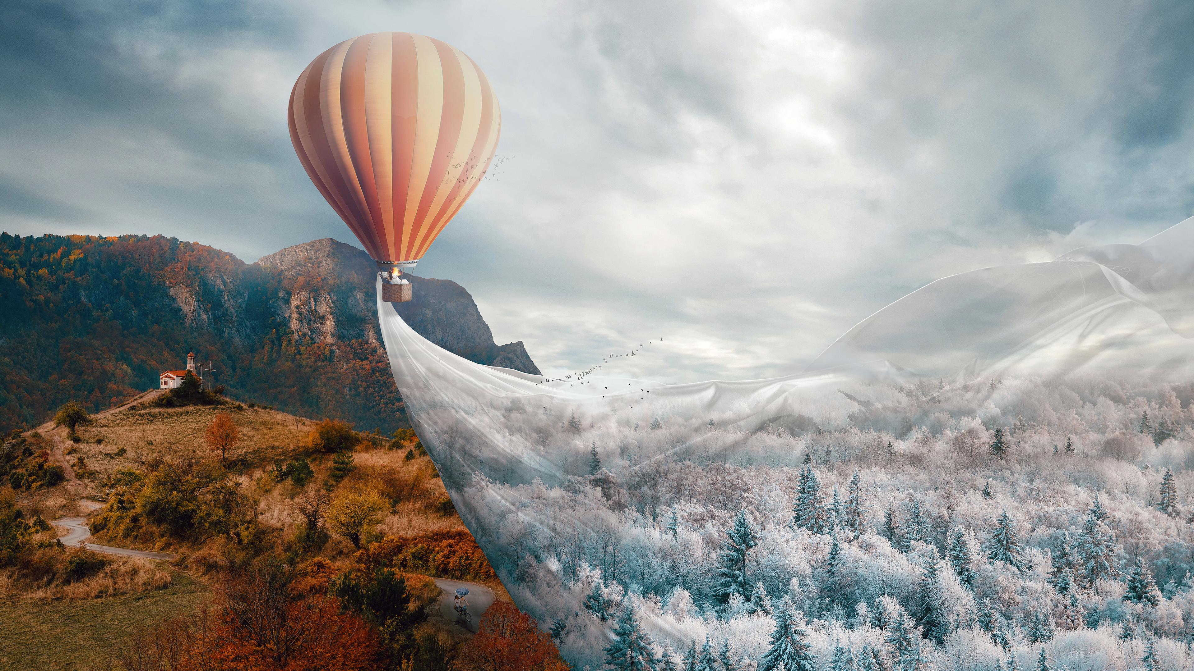 3840x2160 Hot air Balloon Fantasy 4K Wallpaper