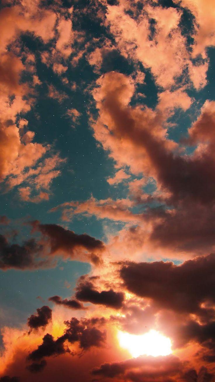 736x1308 Sonnenuntergang in den Himmel - #background #SKY #Sunset #iphonelockscreen Sonnenuntergang in d. Beautiful wallpaper background, Sunset wallpaper, Sky aesthetic