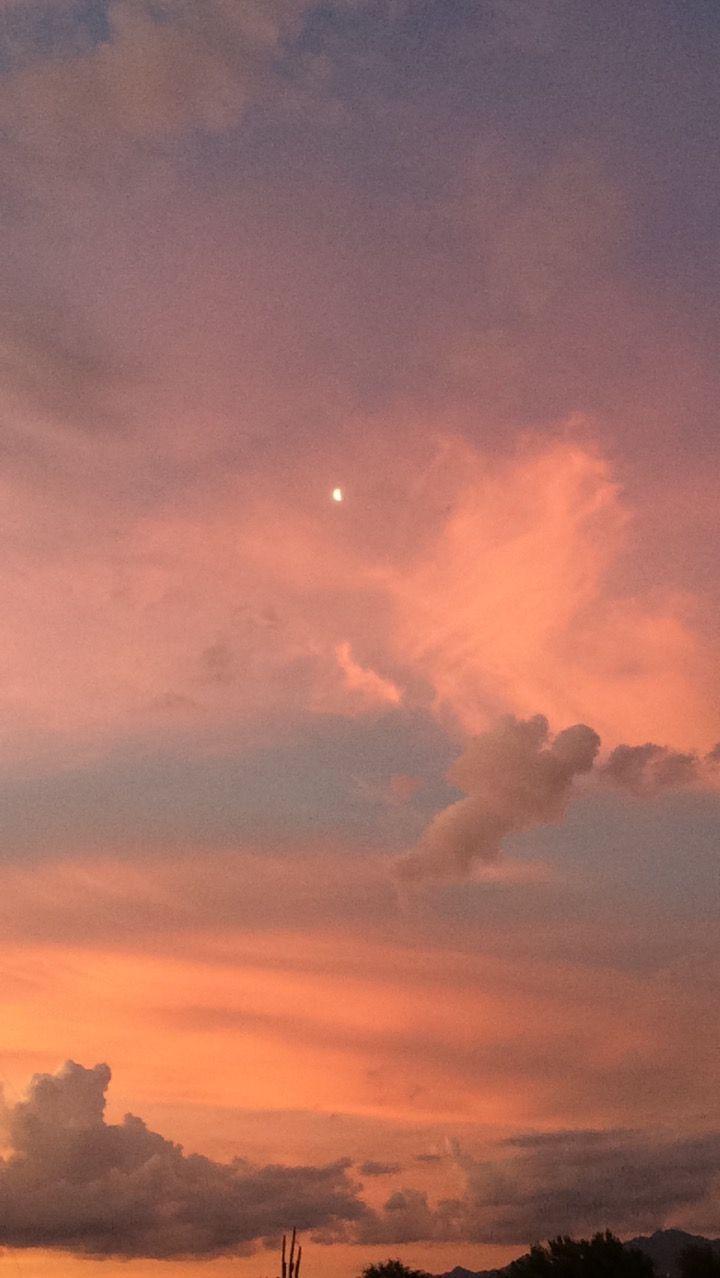 720x1278 Orange Sky Aesthetic Wallpaper