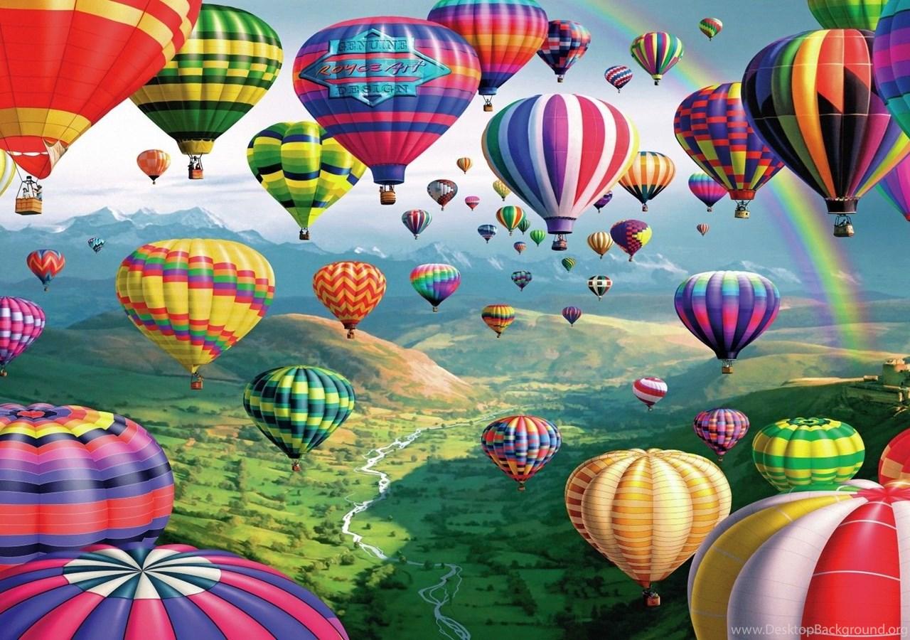 1280x900 3D hot air balloons HD Desktop Background