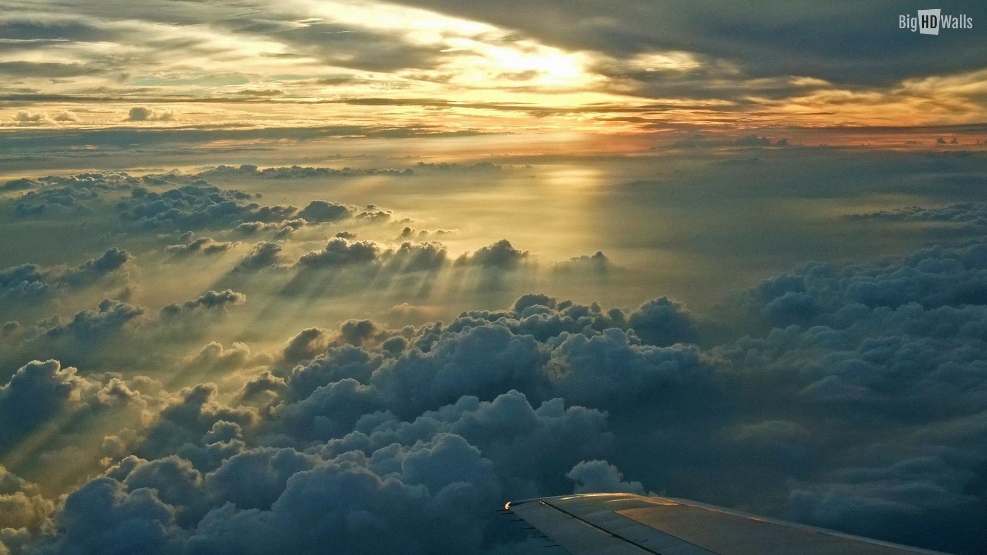 1920x1080 Free download sunset above the clouds HD wallpaper [1920x1080] for your Desktop, Mobile & Tablet. Explore Clouds HD Wallpaper. Storm Clouds Wallpaper, Clouds Background Wallpaper, Wallpaper of Clouds
