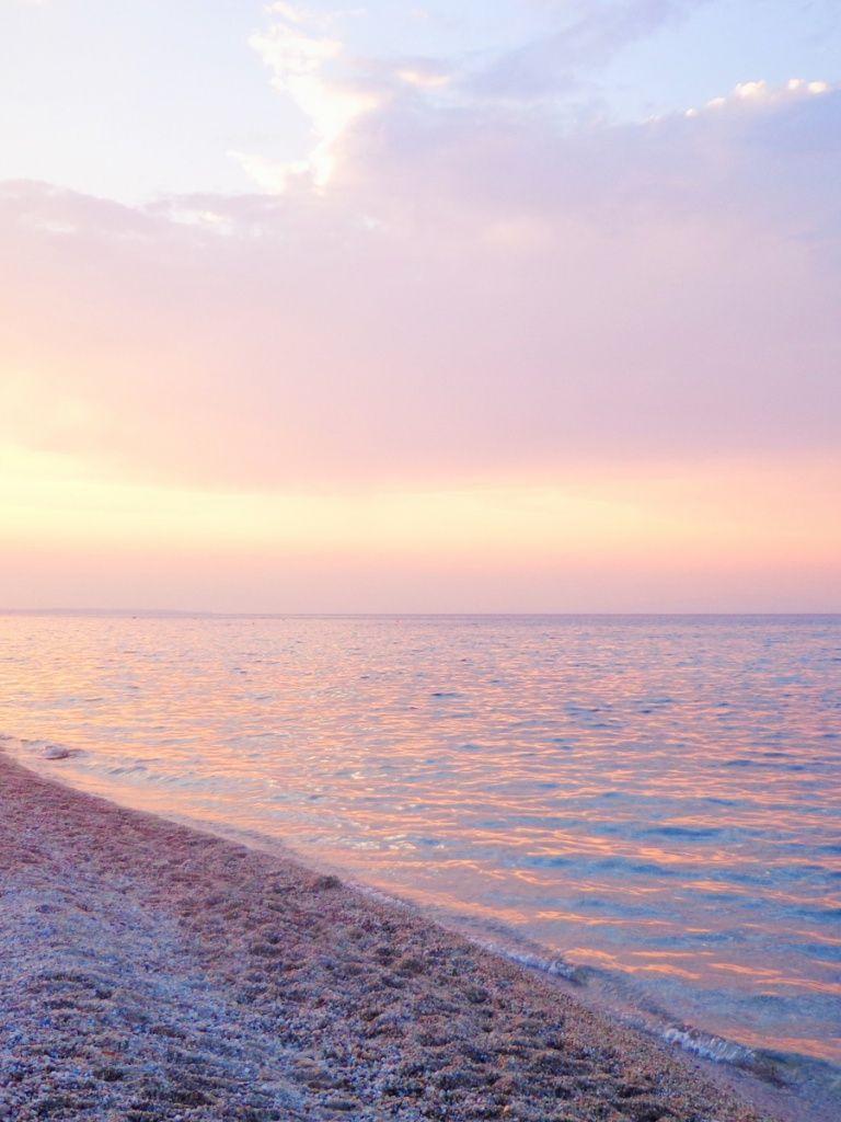 768x1024 Pink Beach Wallpaper