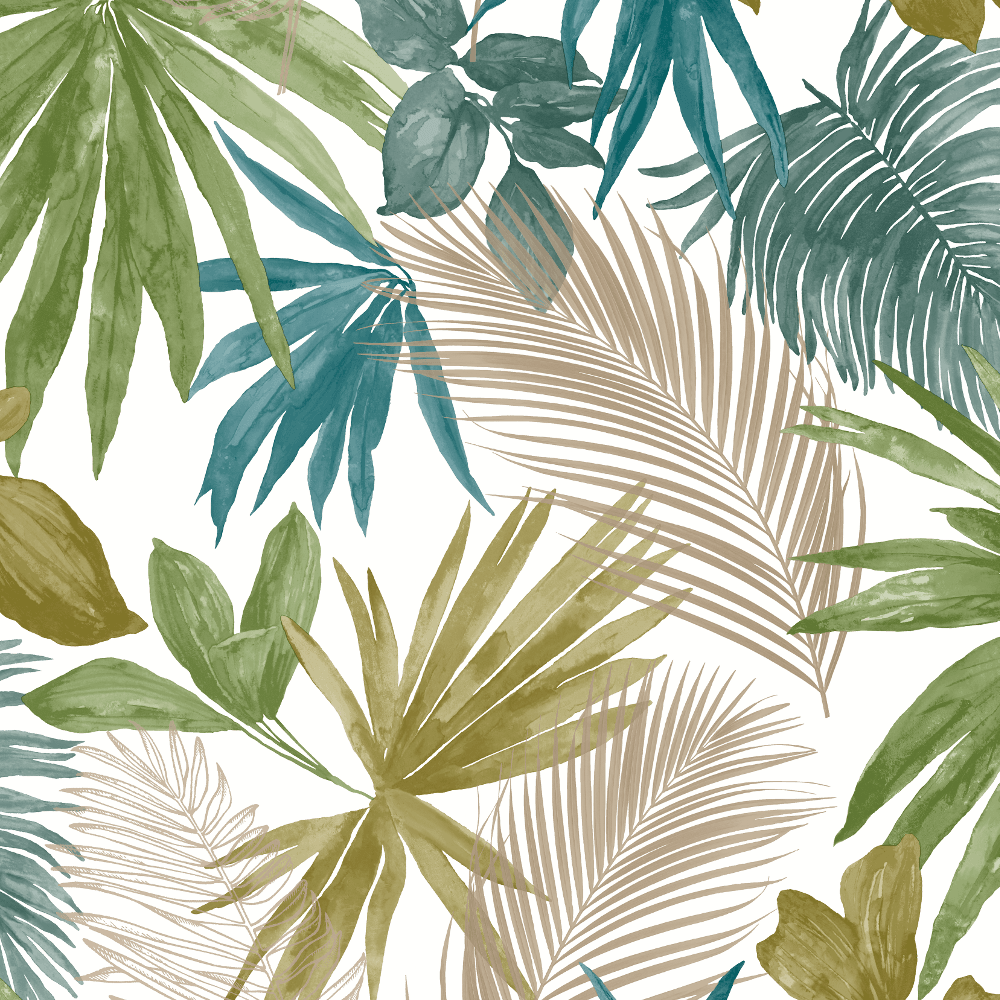 1000x1000 Shop Jungle Tropical Metallic Palm Tree Wallpaper Multi JF3602