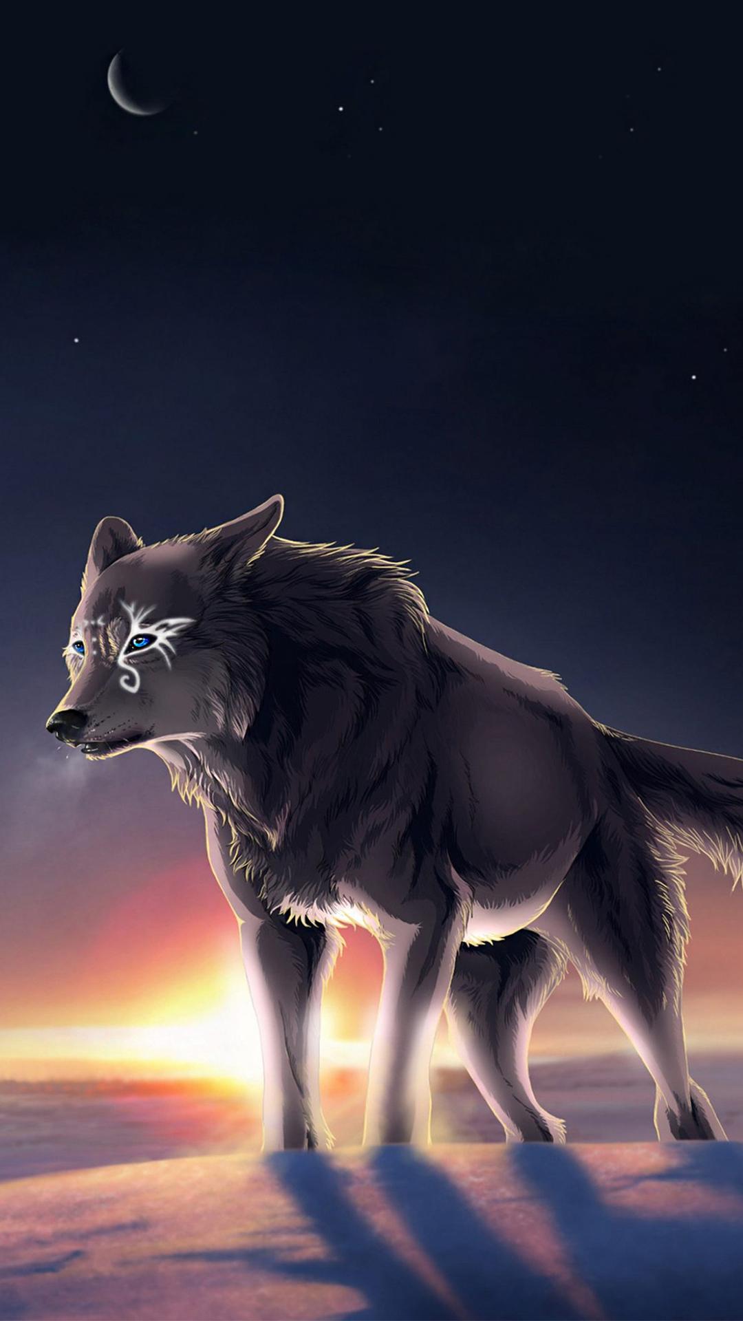 1080x1920 Fantasy Wolf IPhone Wallpaper