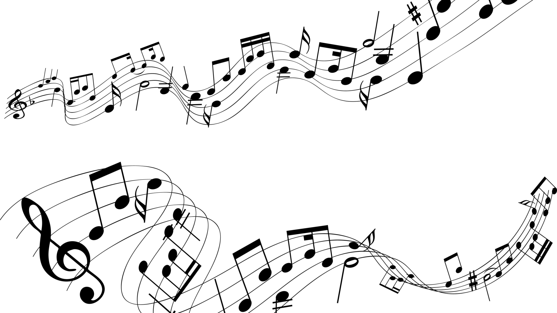 1920x1080 Free Black And White Music Notes Wallpaper, Download Free Black And White Music Notes Wallpaper png image, Free ClipArts on Clipart Library