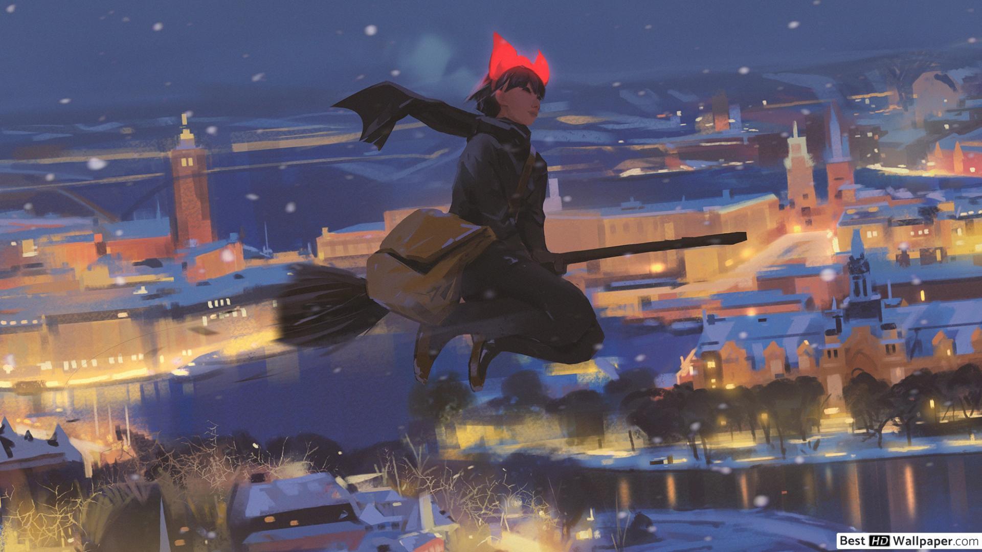 1920x1080 Kiki's Winter Delivery Service HD wallpaper download