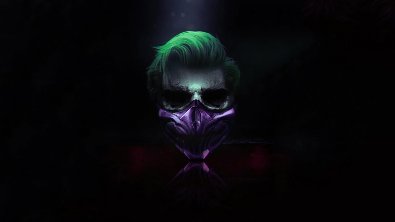 1600x900 Joker 4K Wallpaper, Mask, Cyberpunk, Dark background, Graphics CGI