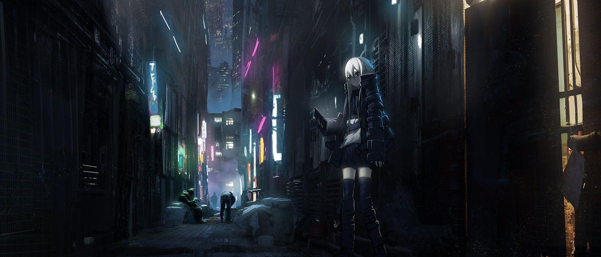 prompthunt: cyberpunk street view, film still from japanese