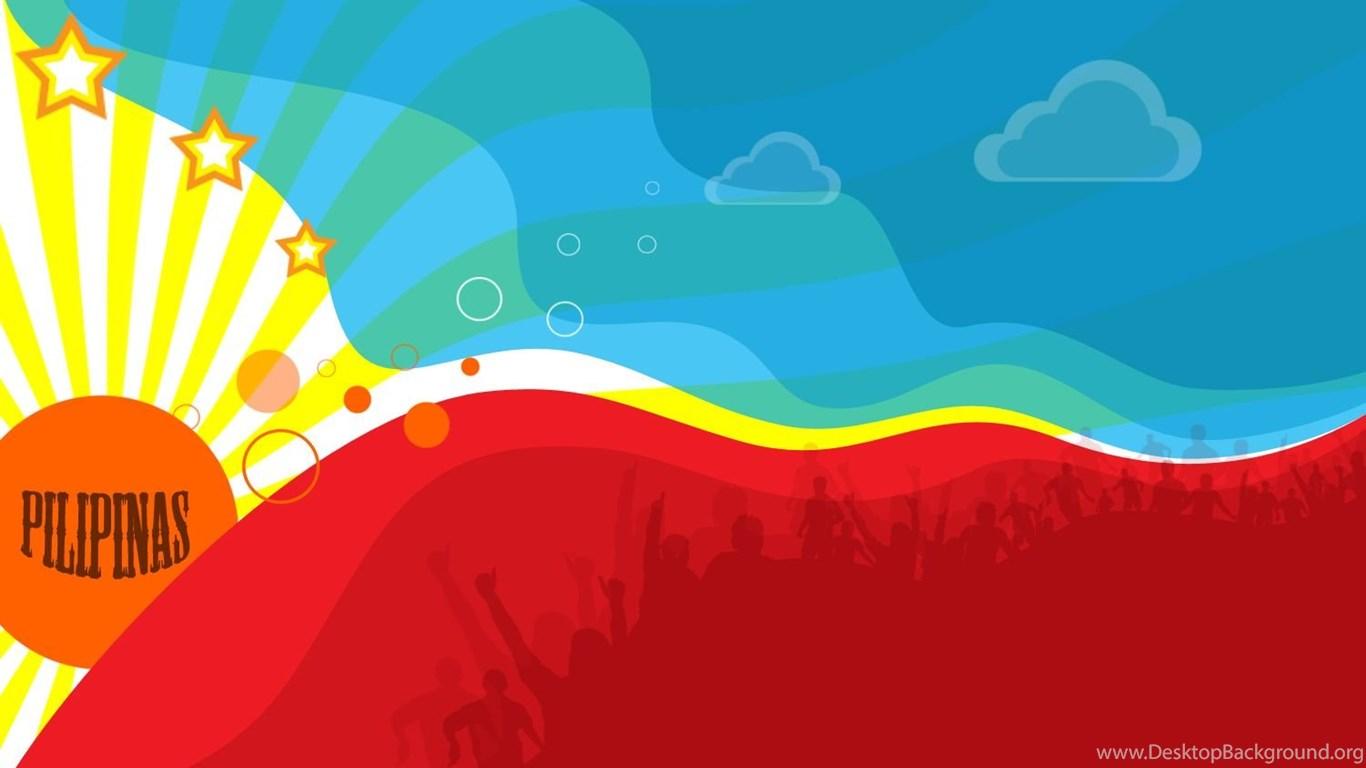 1366x768 Philippine Flag Art Wallpaper Desktop Background