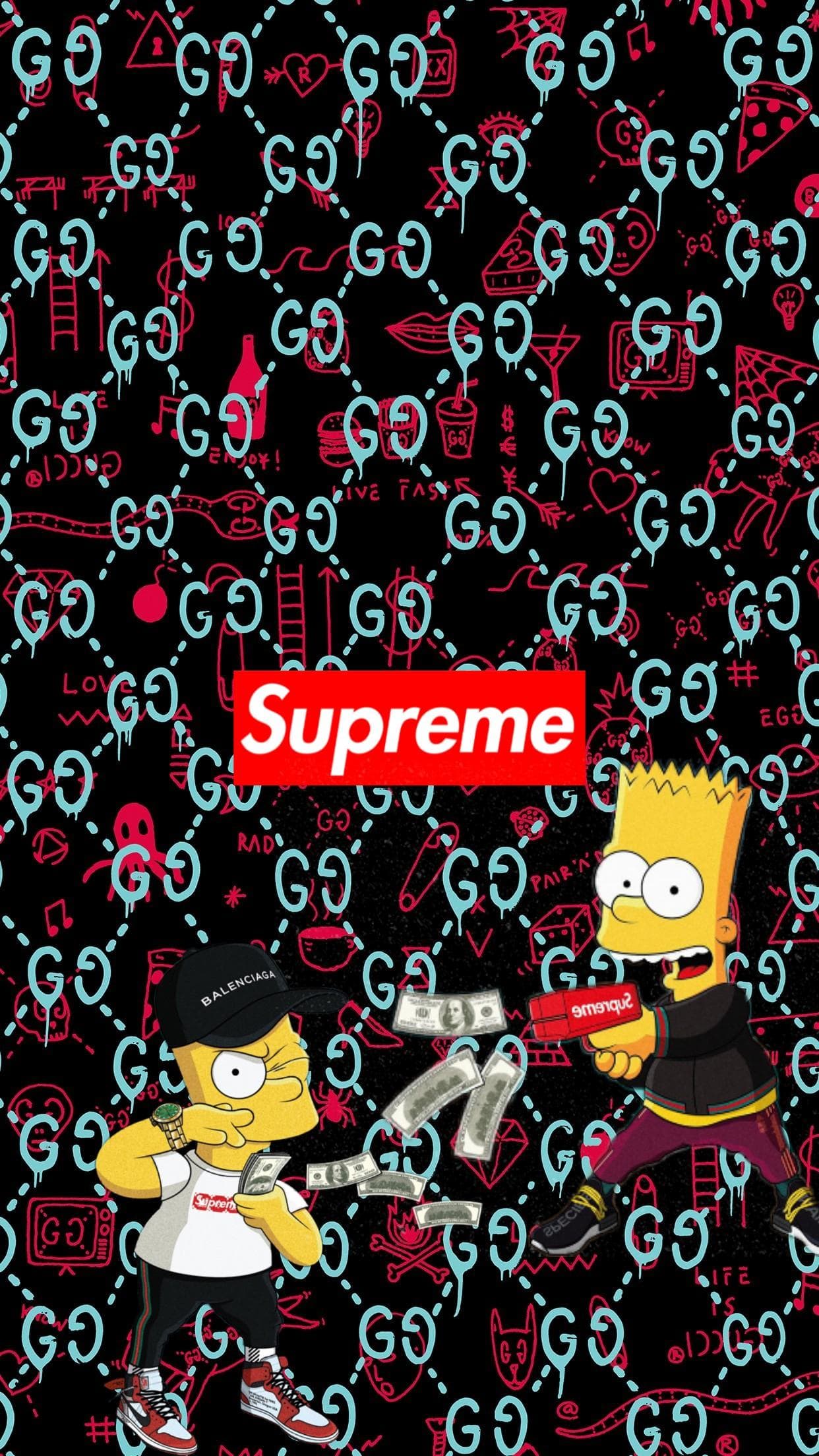 1242x2208 Supreme Wallpaper