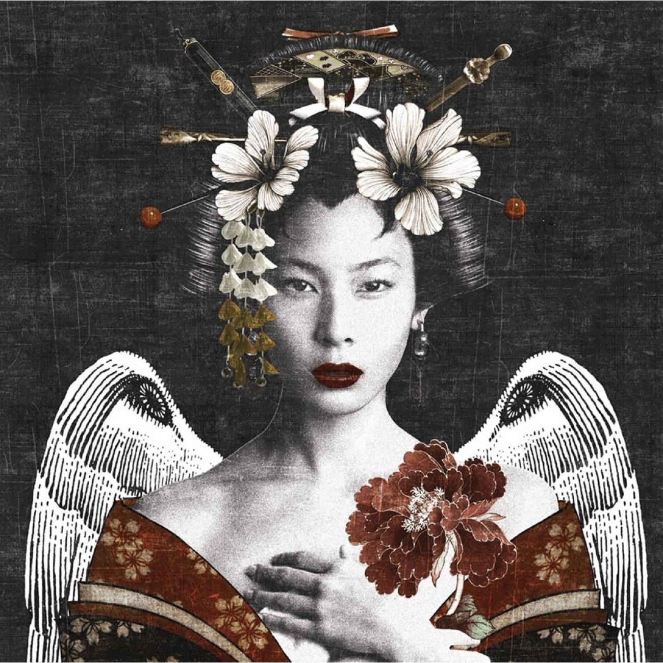 1300x1300 LONDONART GEISHA WALLPAPER