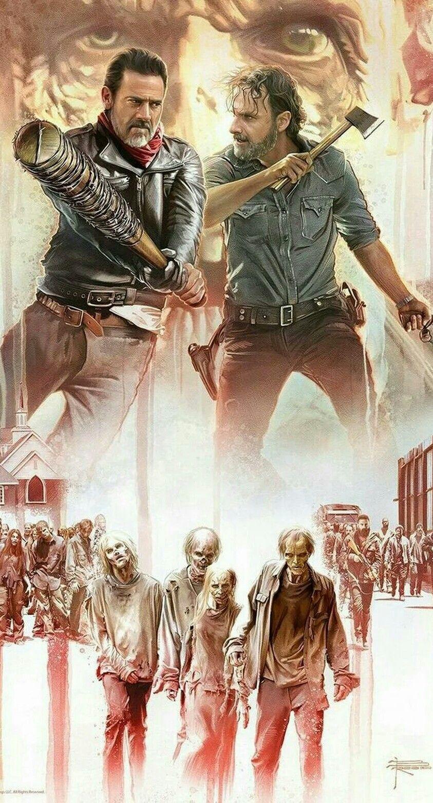 843x1562 Twd Negan Vs Rick