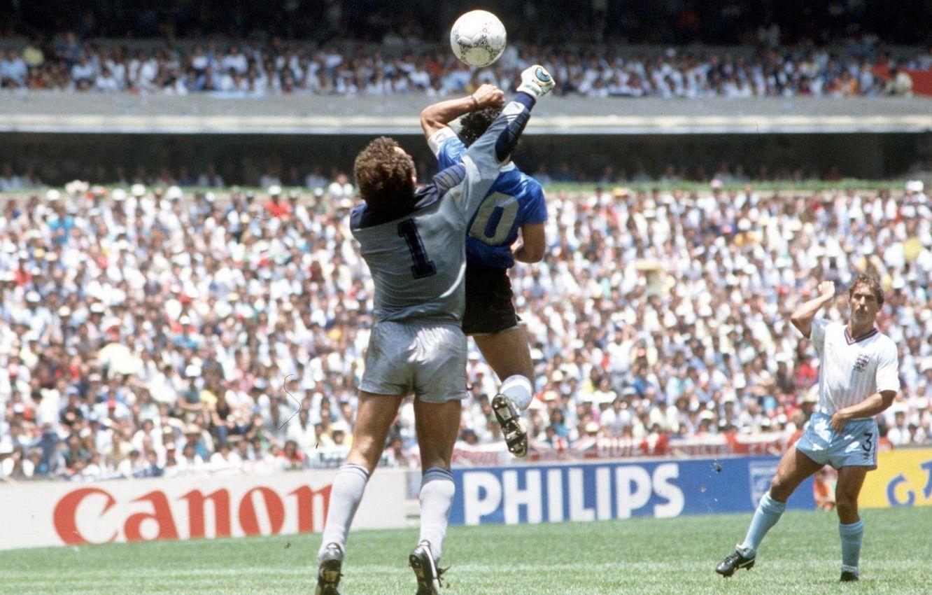 1332x850 Diego Maradona Hand Of God Wallpaper