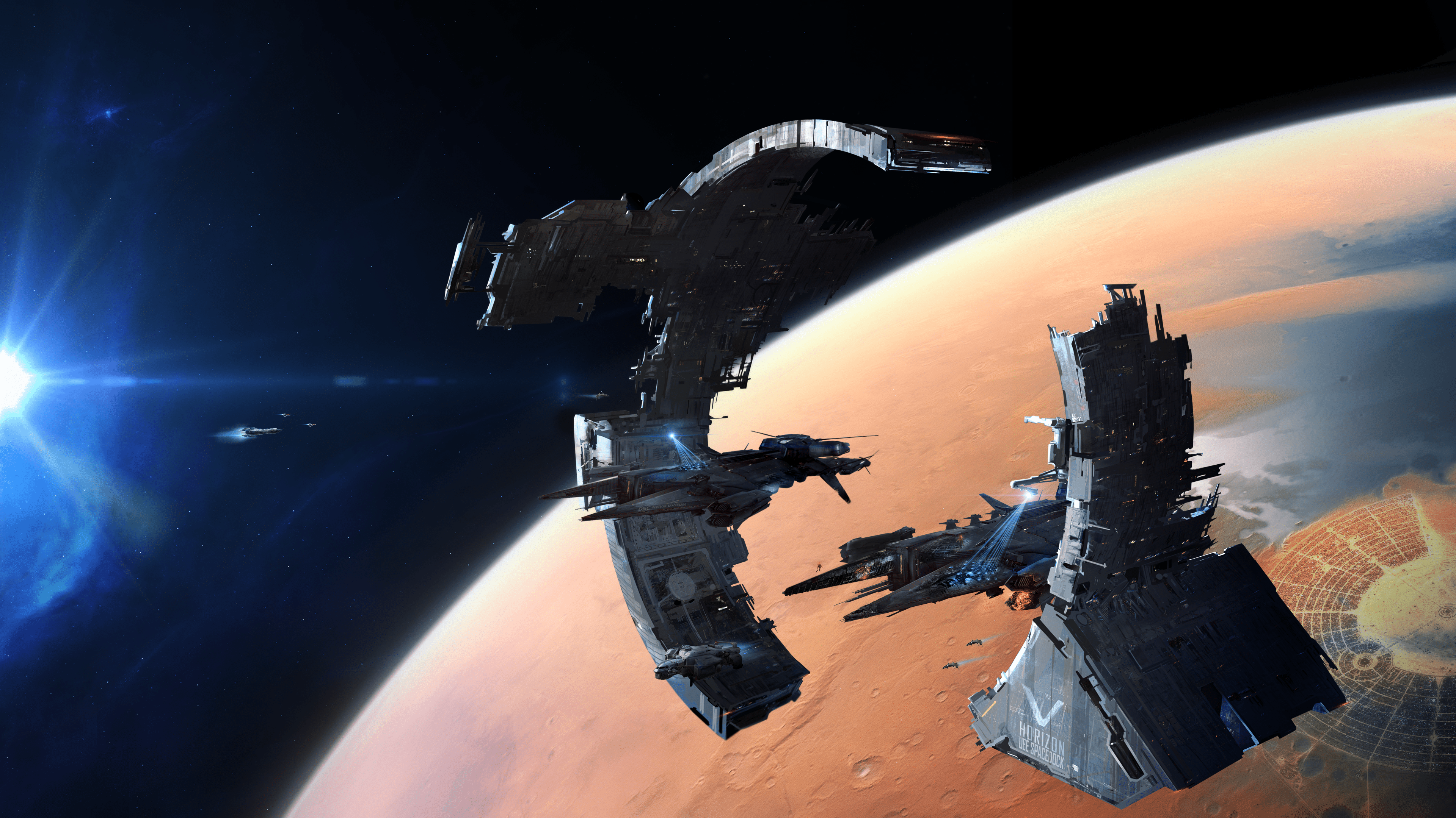 3840x2160 Citizen spotlight SPACEDOCK [ 4k Wallpaper ] Space Industries. Follow the development of Star Citizen and Squadron 42