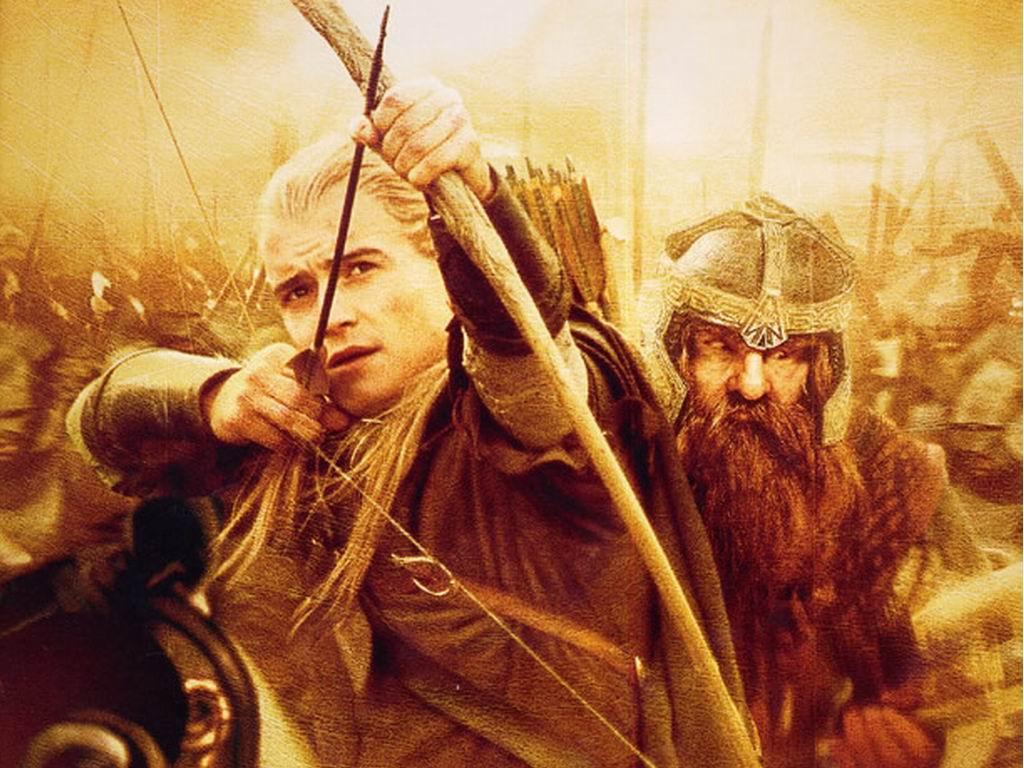 1024x768 My Free Wallpaper Wallpaper : LOTR of the King and Gimli