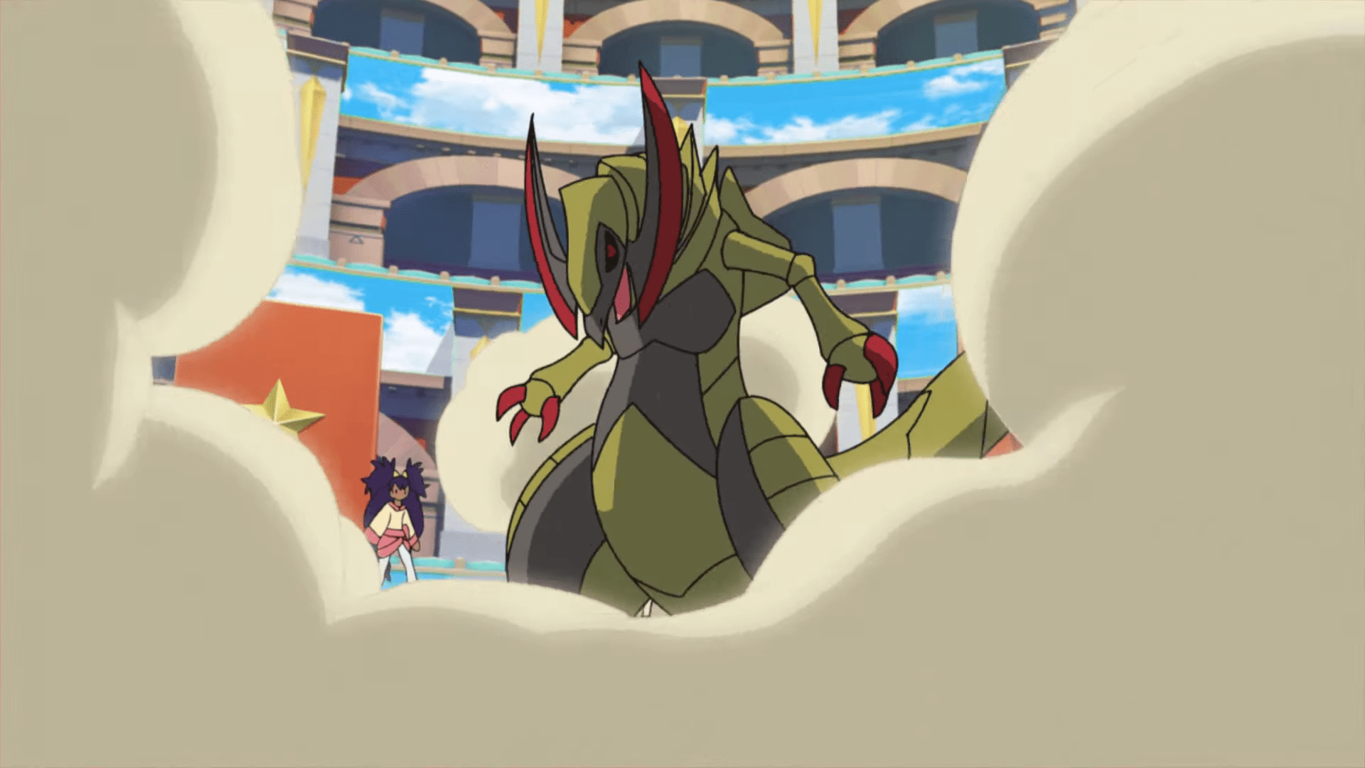 1920x1080 Iris' Haxorus (Masters trailer). Pokémon