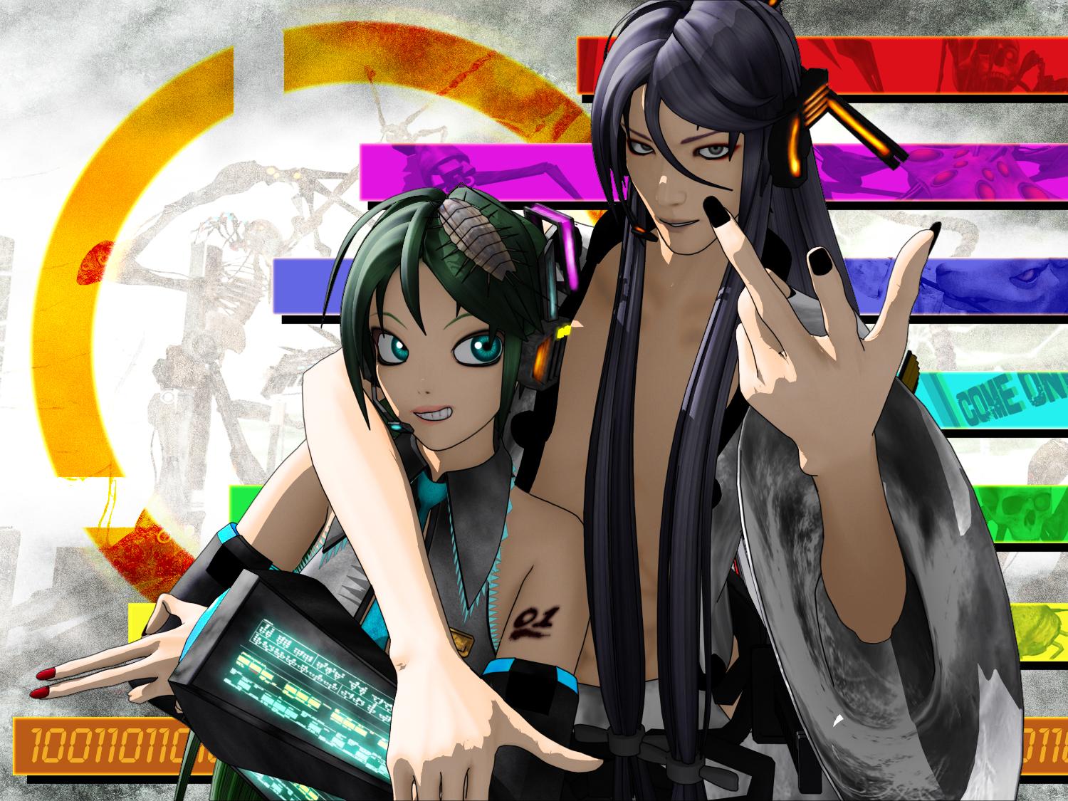1500x1125 3D deino hatsune miku kamui gakupo male vocaloid. konachan.com.com Anime Wallpaper