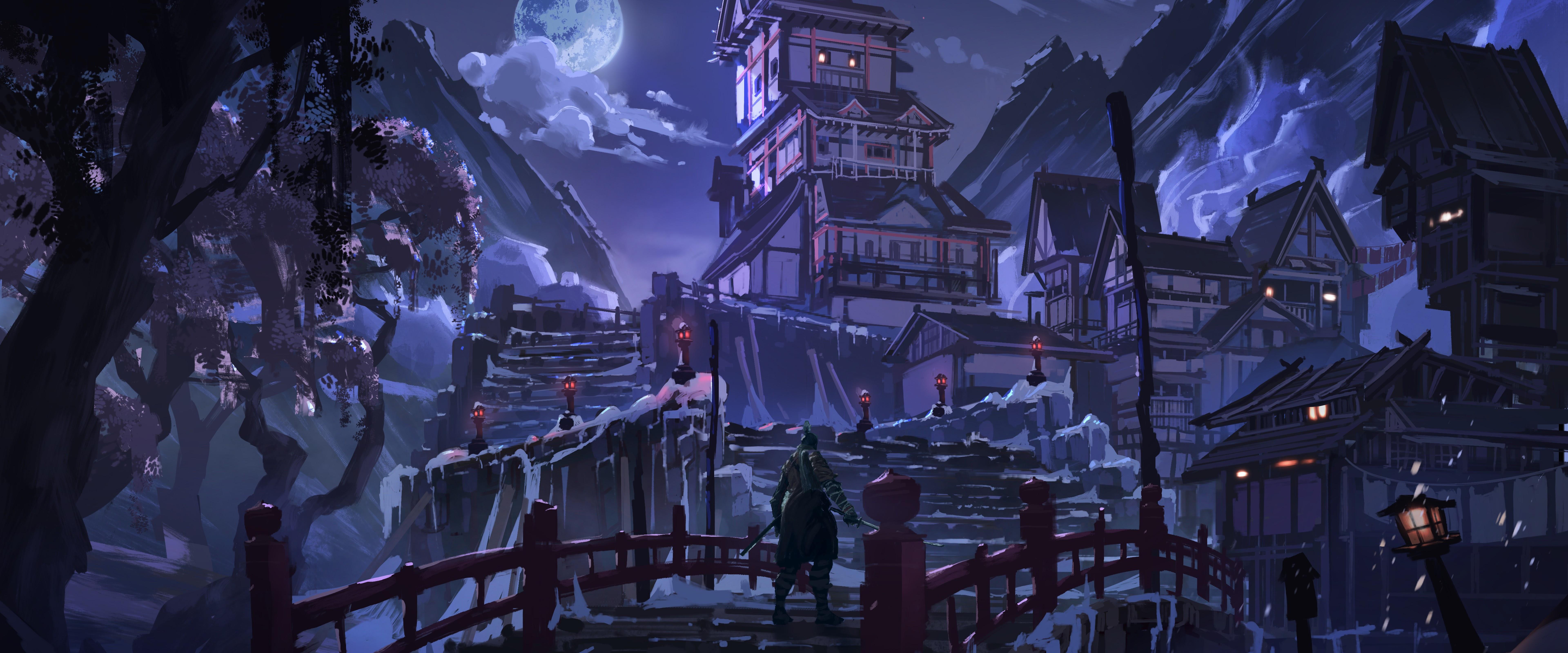 7680x3200 Sekiro: Shadows Die Twice Art 8K Wallpaper