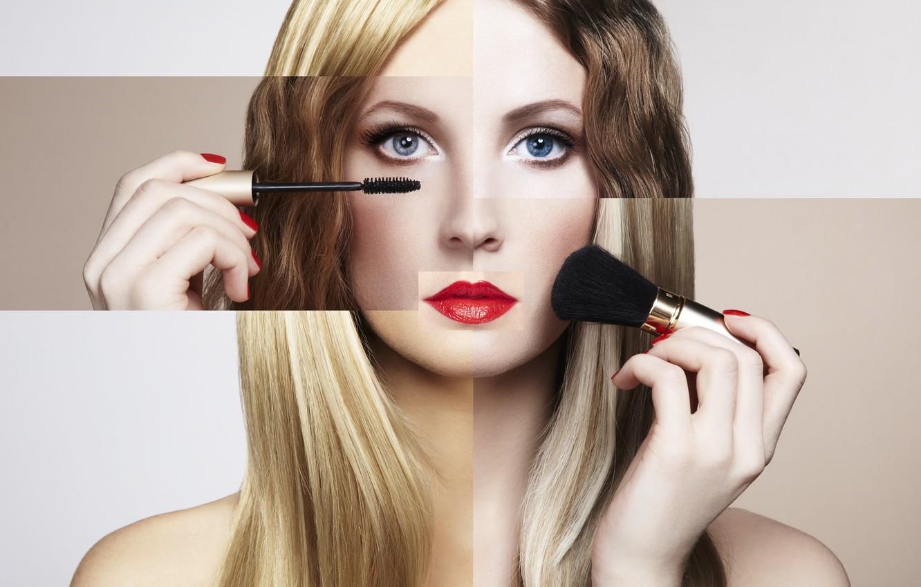1332x850 Wallpaper girl, makeup, beautiful, bright image for desktop, section девушки