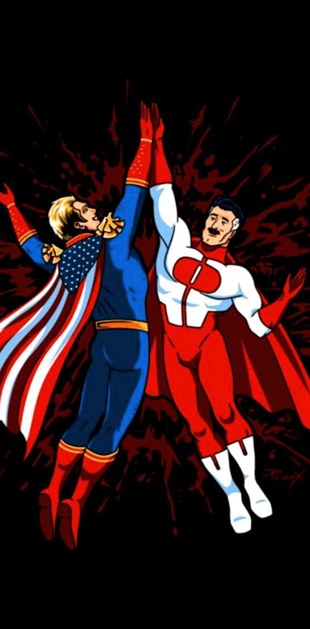 630x1280 Homelander x Omniman wallpaper