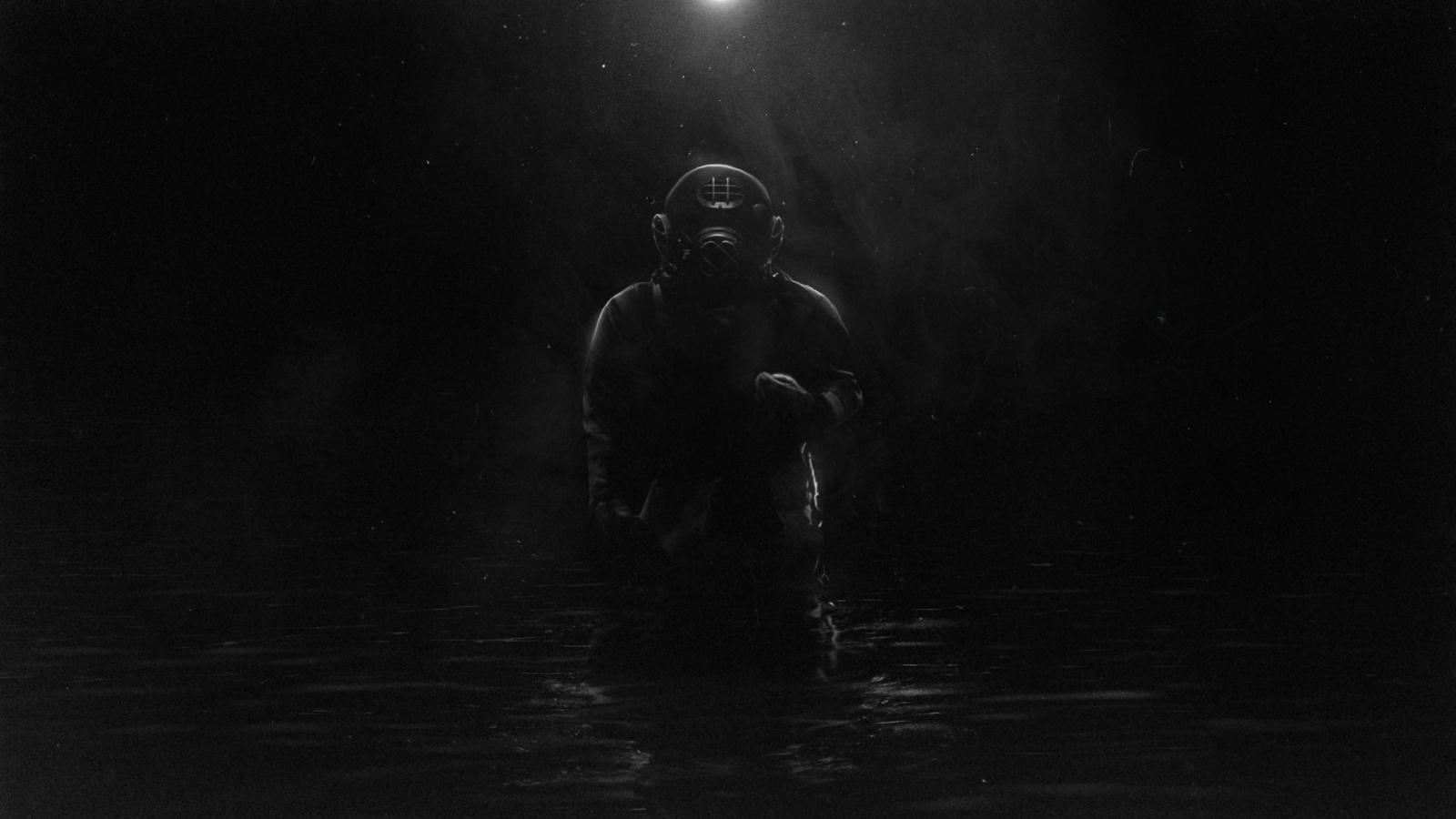 1600x900 Download Dark, mask man, fantasy, artwork wallpaper, 1600x Widescreen 16: Widescreen