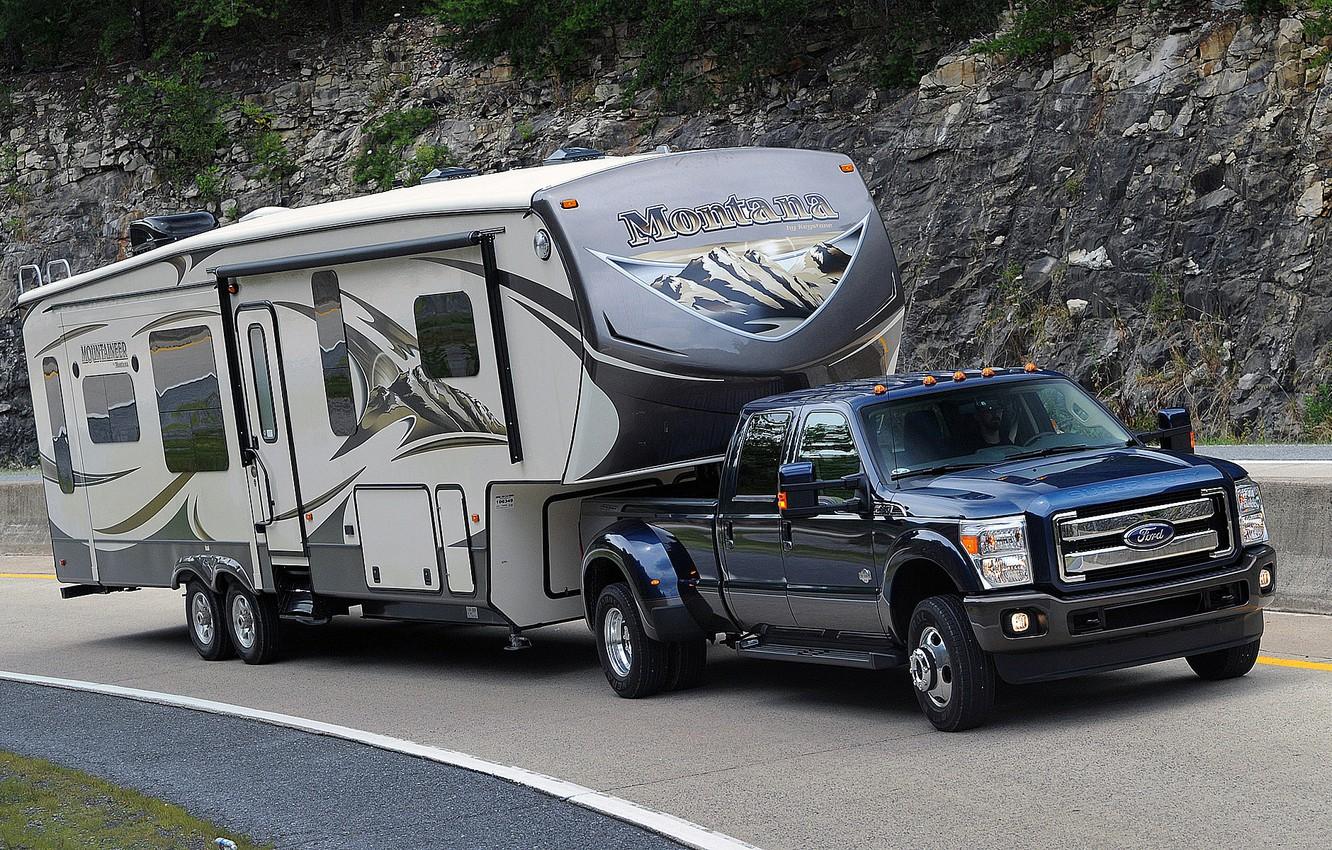 1332x850 Wallpaper Mountains, The Rise, Ford F 350 Super Duty King Ranch Crew Cab 2015 The House On Wheels. Image For Desktop, Section Ford