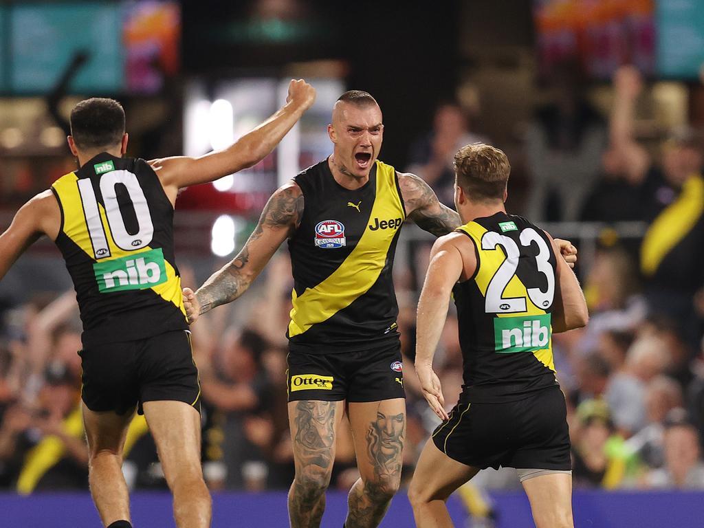 1024x768 AFL Grand Final 2020: Dustin Martin, Damien Hardwick embrace, hug, video. Norm Smith Medal voting. The Weekly Times