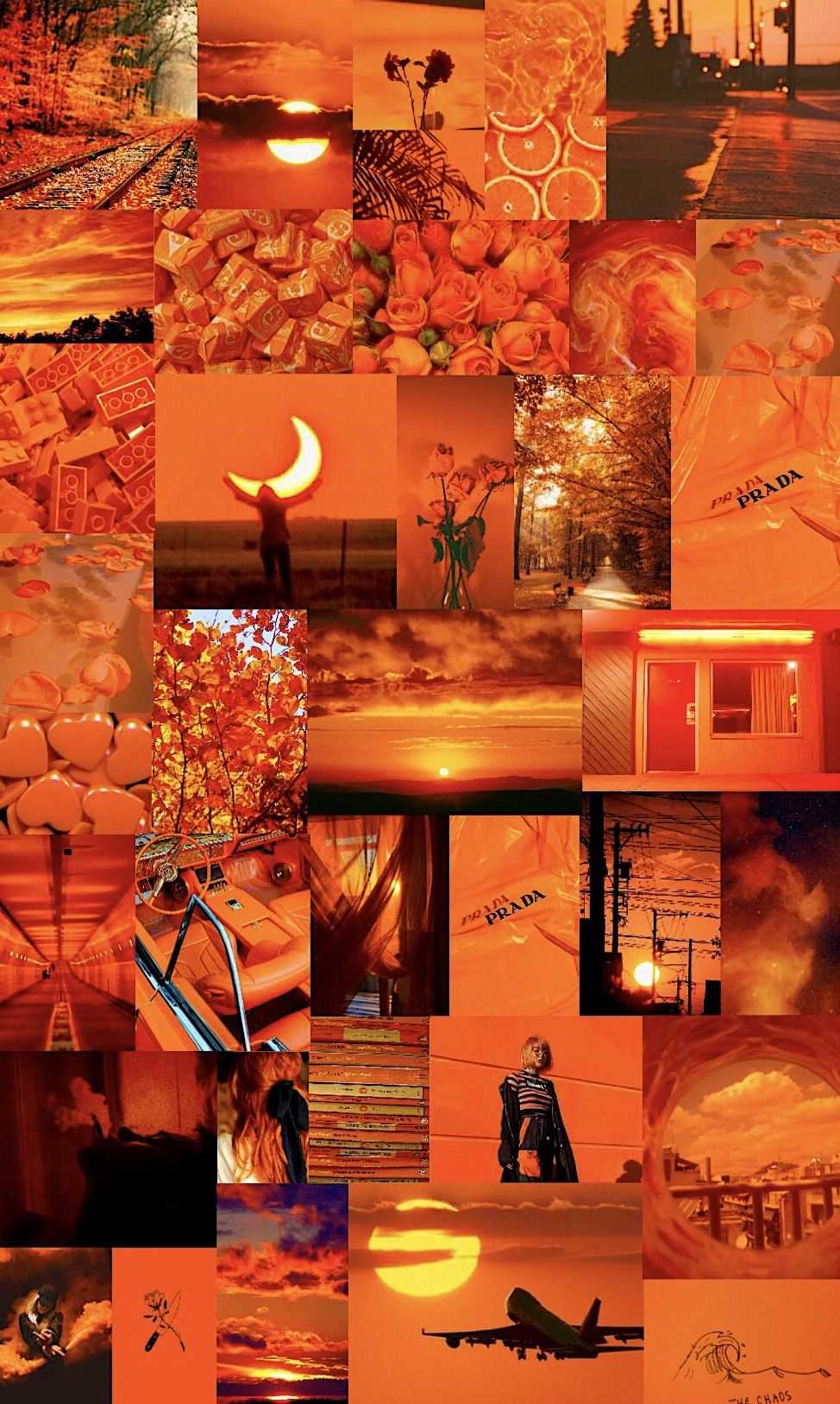 974x1627 Orange Aesthetic Wallpaper