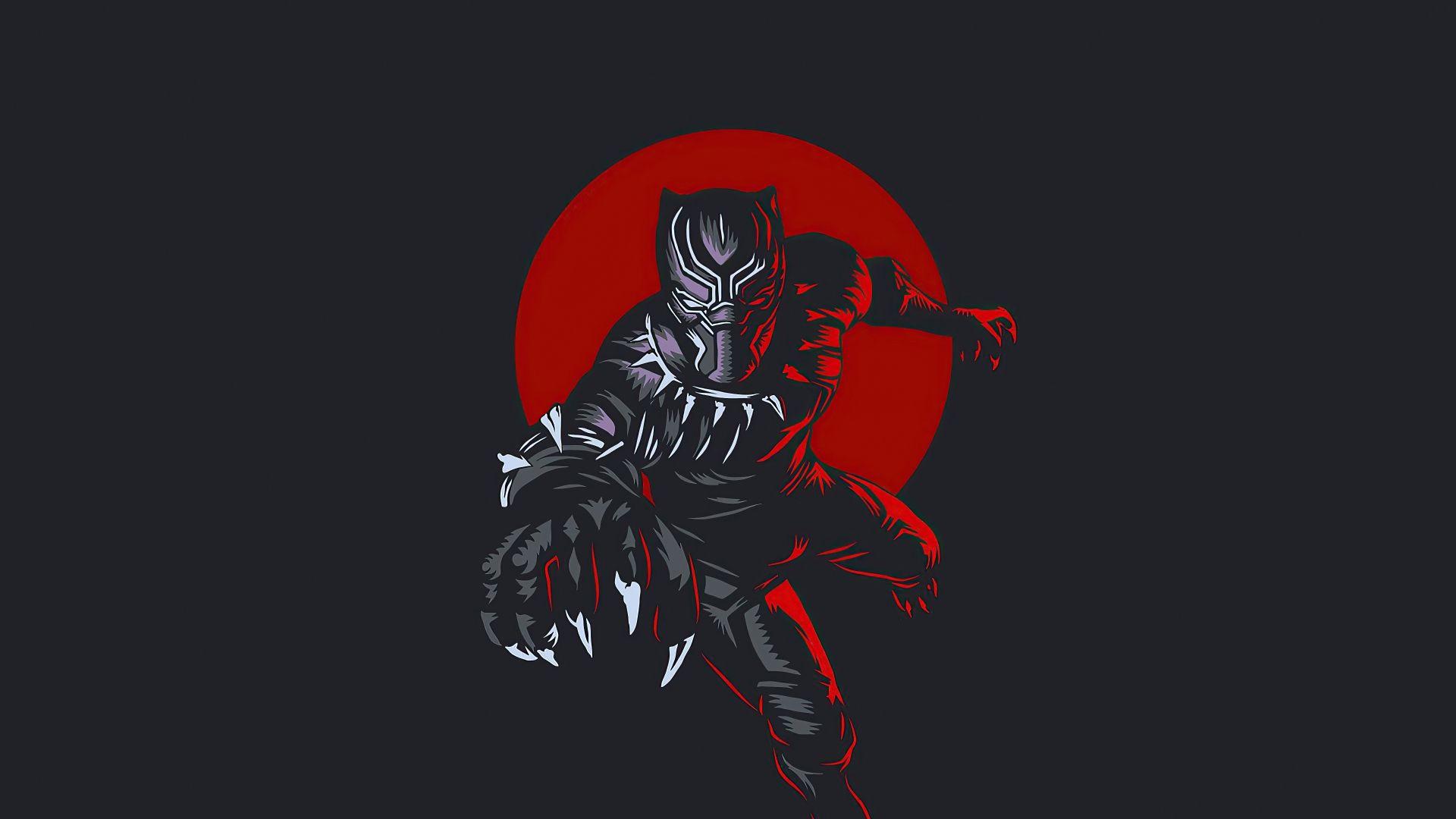 1920x1080 Desktop wallpaper black panther, wakanda king, minimal, HD image, picture, background, 85aae7