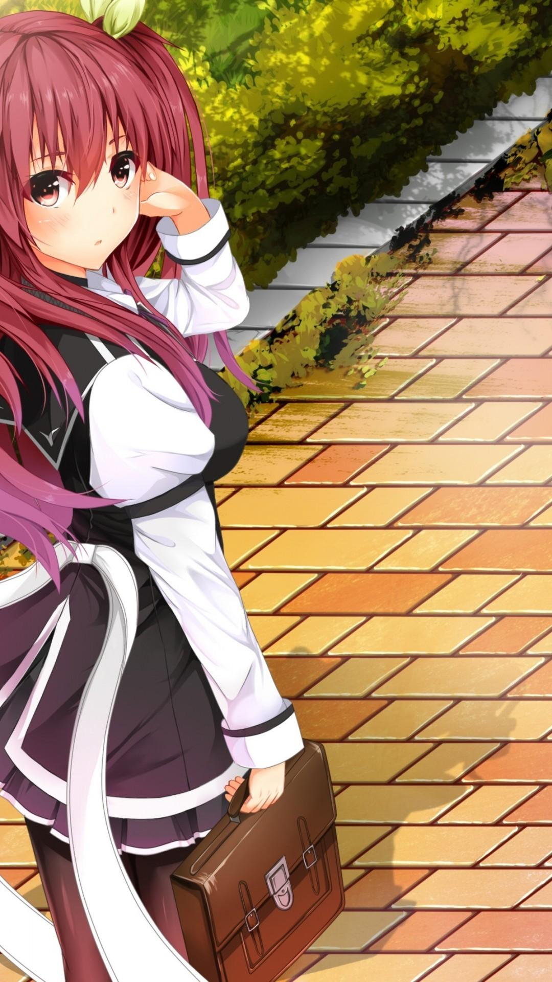 1080x1920 Download 1080x1920 Rakudai Kishi No Cavalry, Stella Vermillion, Redhead, School Uniform Wallpaper for iPhone iPhone 7 Plus, iPhone 6+, Sony Xperia Z, HTC One