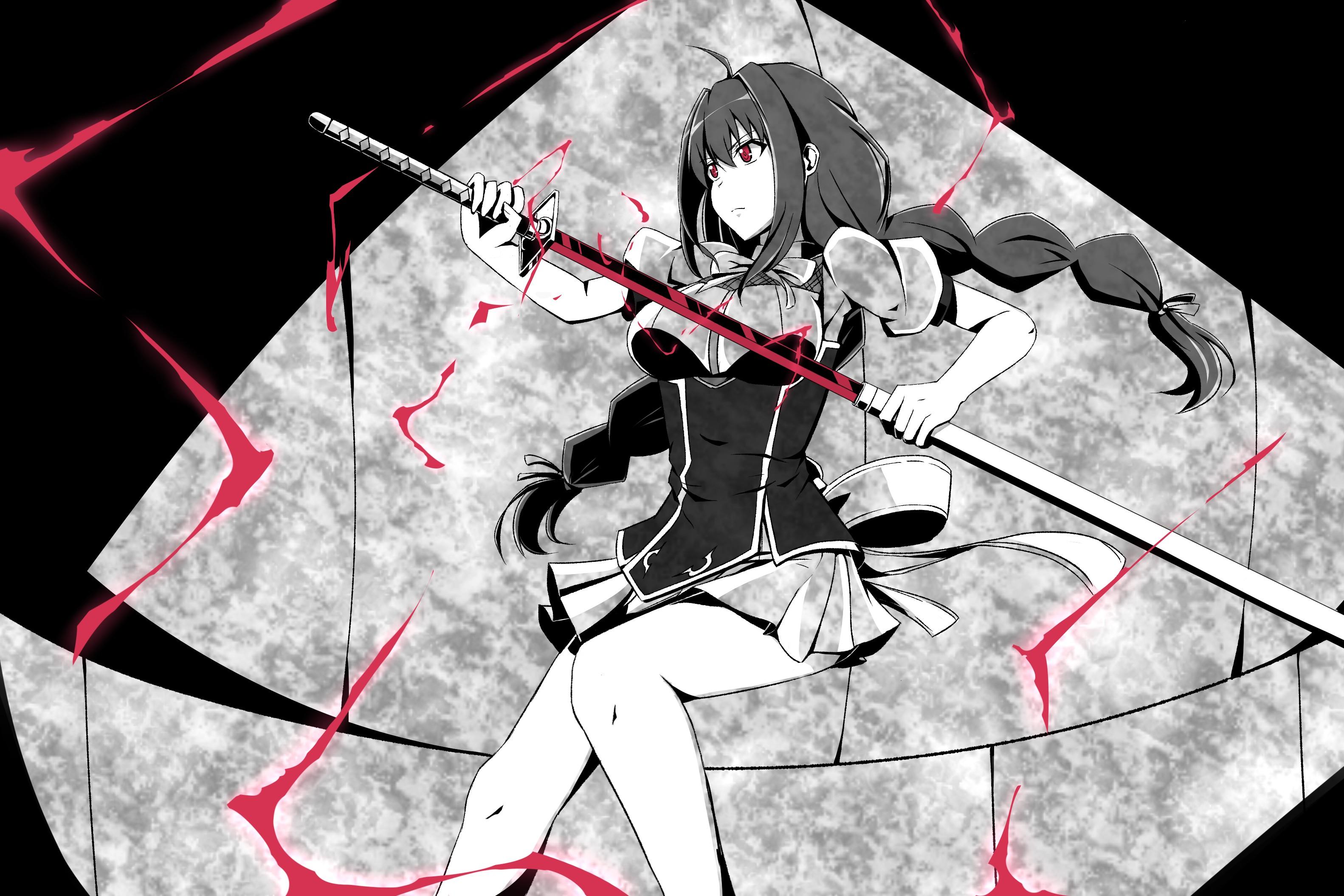 3165x2110 anime, anime girls, Rakudai Kishi No Cavalry, sword, Toudou Touka. Mocah HD Wallpaper