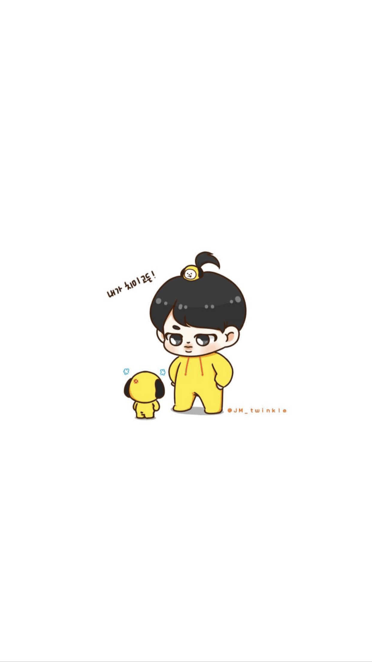 1242x2208 Jimin Chibi Wallpaper