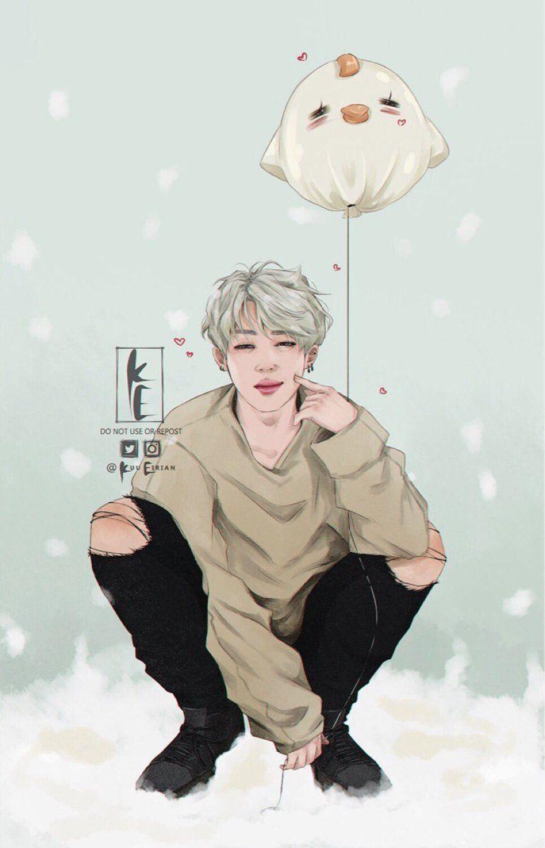 771x1199 Jimin Cute Chibi Wallpaper