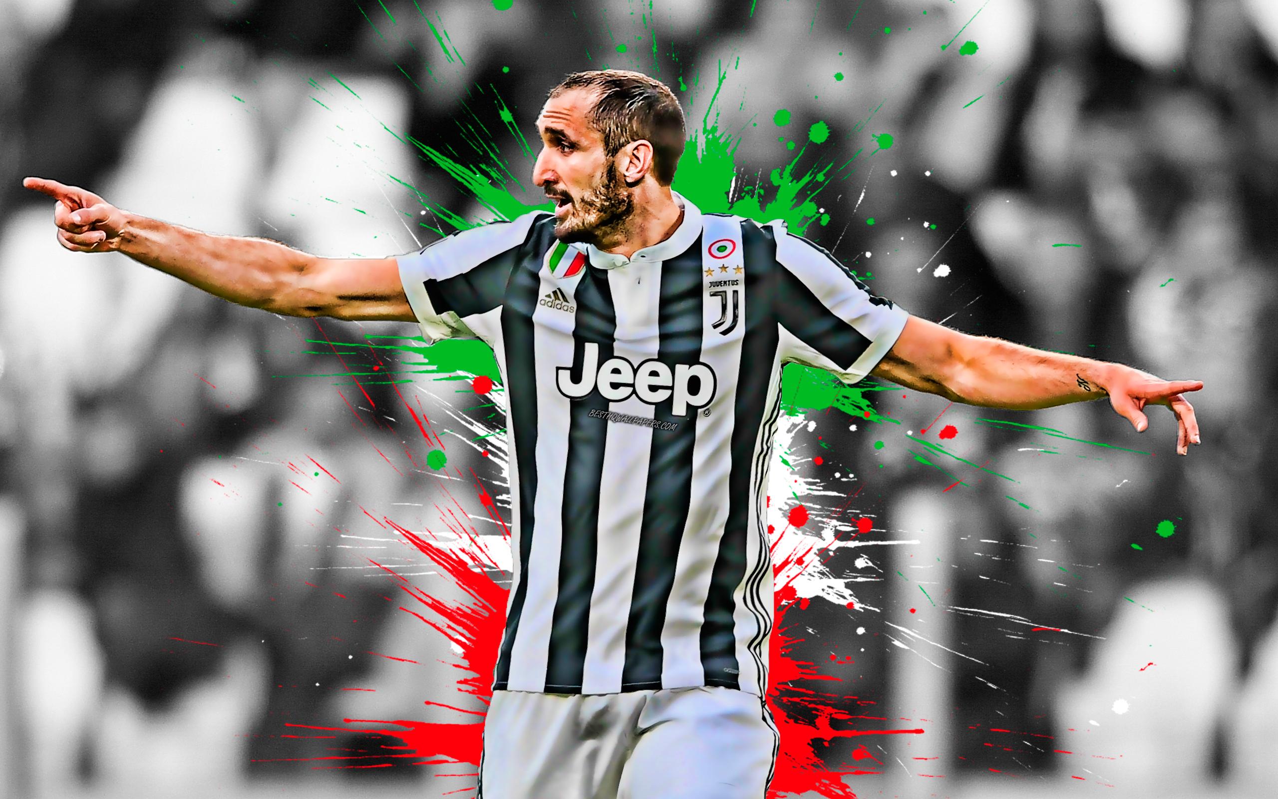 2560x1600 Download wallpaper Giorgio Chiellini, 4k, Italian football player, defender, Juventus FC, captain, creative flag of Italy, Italian football club, Serie A, Italy, football, Chiellini for desktop with resolution 2560x1600. High Quality HD