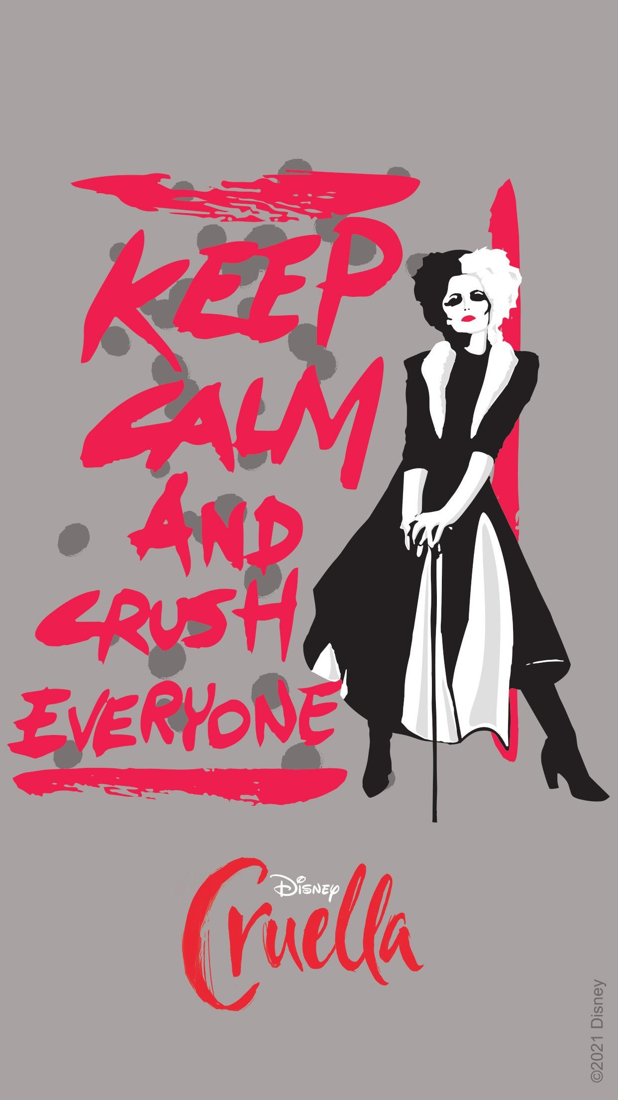 1242x2209 MAKE WAY FOR THE QUEEN OF MEAN WITH MOBILE WALLPAPERS INSPIRED BY DISNEY'S CRUELLA
