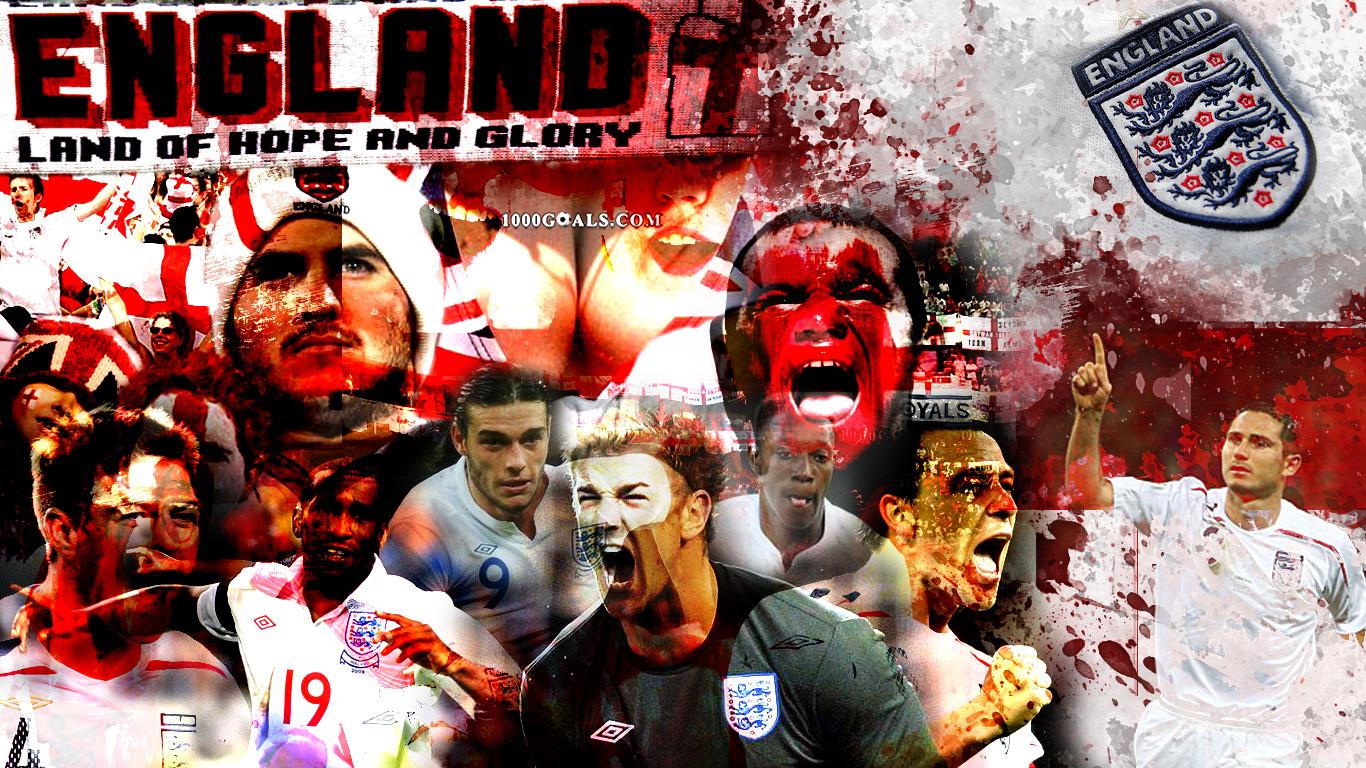 1366x768 England Football Team Wallpaper