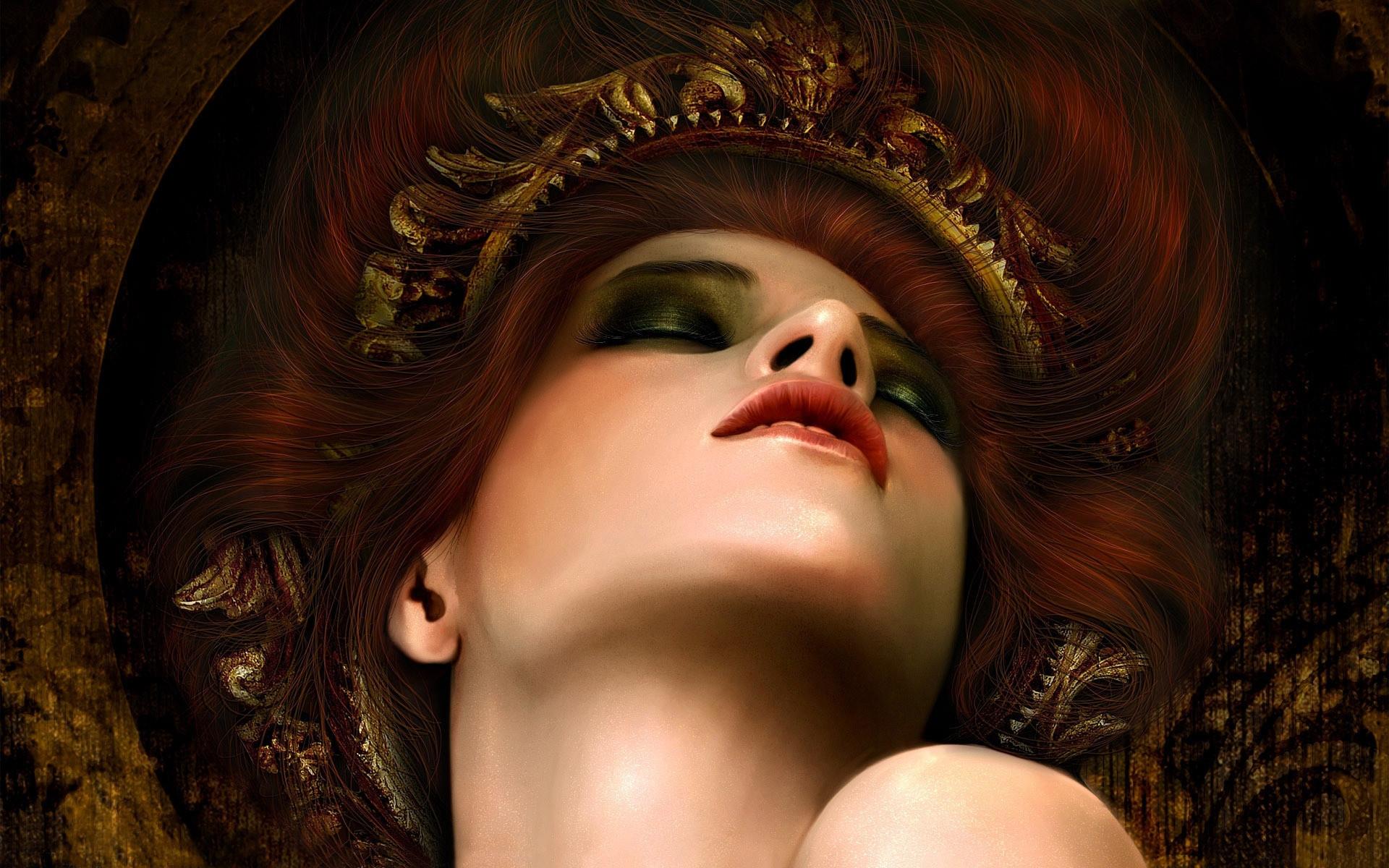 1920x1200 woman, face, paint Wallpaper, HD Girls 4K Wallpaper